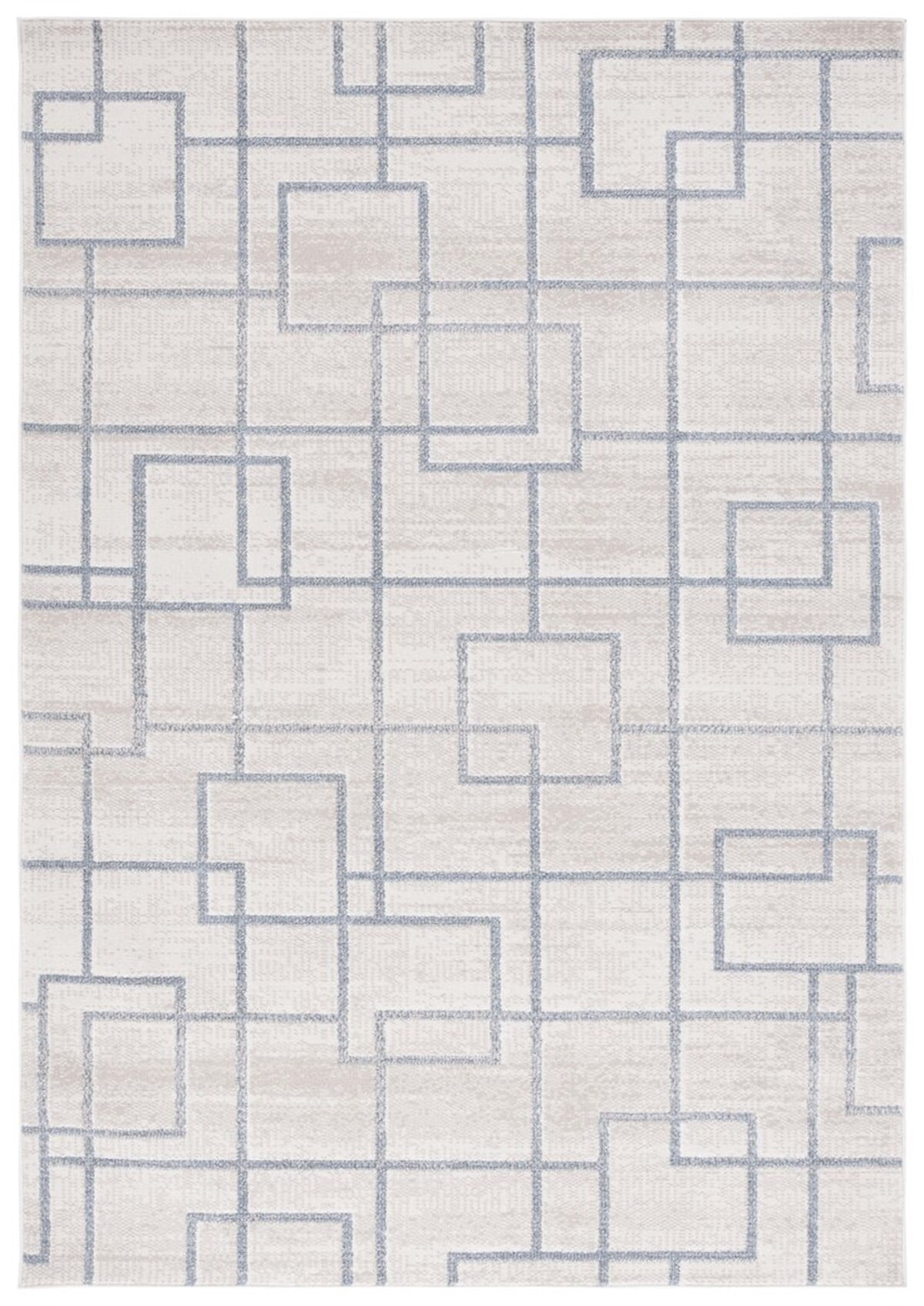 SAFAVIEH Blair Parker Geometric Machine Washable Area Rug, 8' x 10', Beige/Grey
