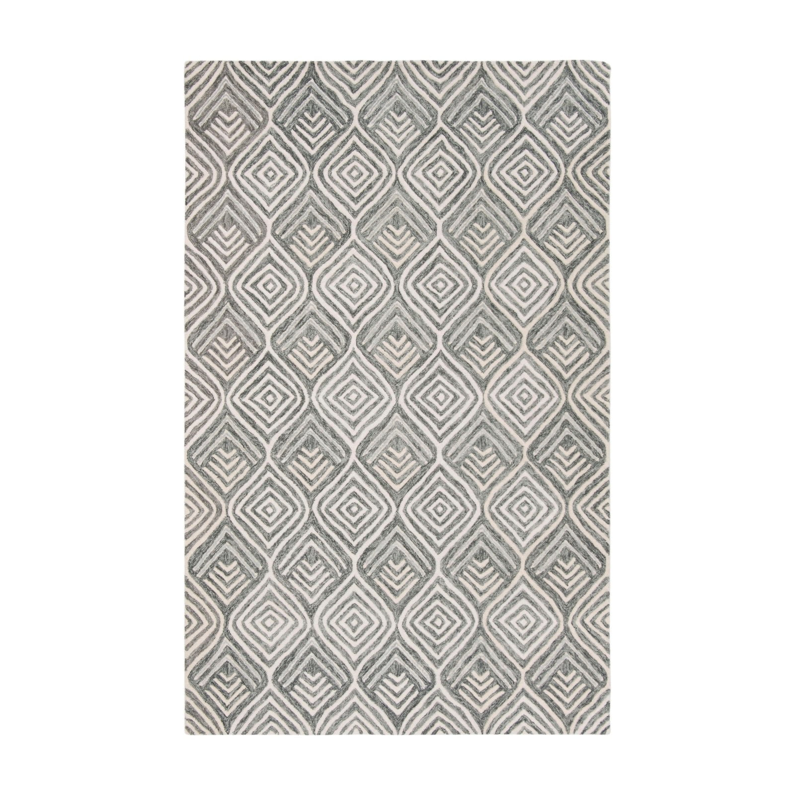Blossom BLM936 Hand Tufted Area Rug - Ivory/Grey - 6'x6' - Safavieh.