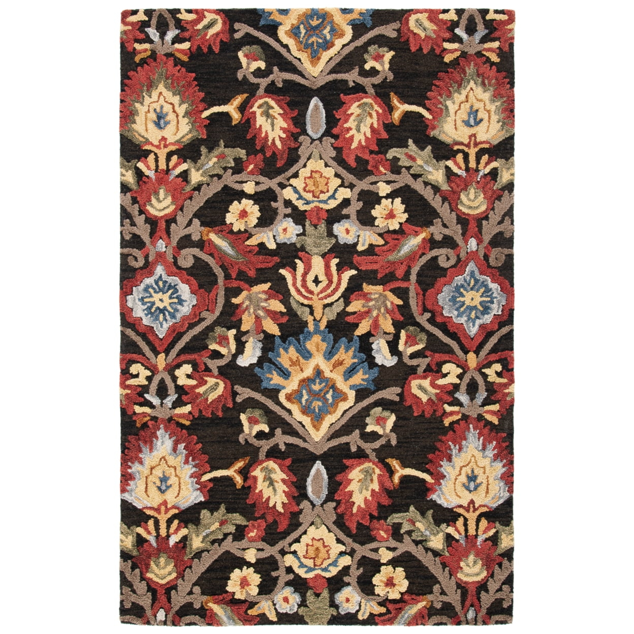 Blossom BLM114 Hand Tufted Accent Rug - Gray/Ivory - 2'x3' - Safavieh.