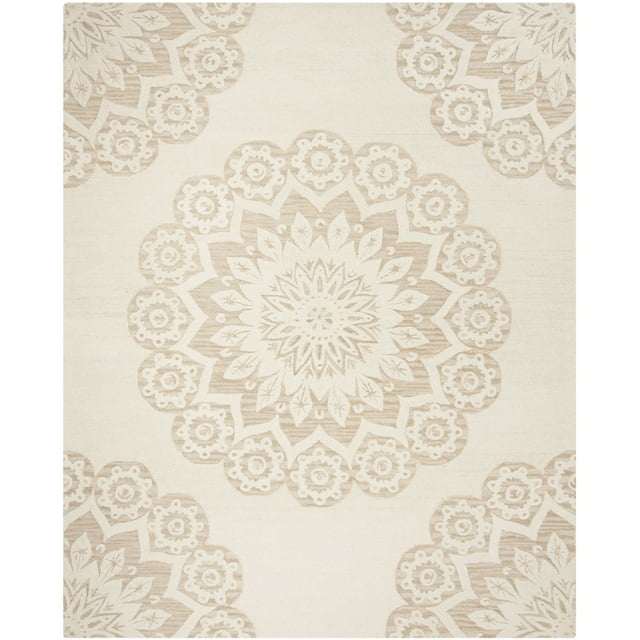 SAFAVIEH Blossom Brody Geometric Wool Area Rug, Ivory/Beige, 2' x 3'
