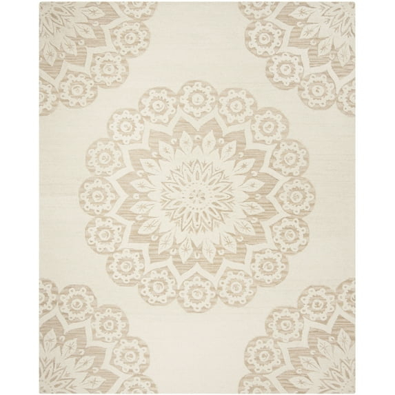 Blossom BLM108 Hand Tufted Indoor Area Rug - Ivory/Beige - 6'x9' - Safavieh