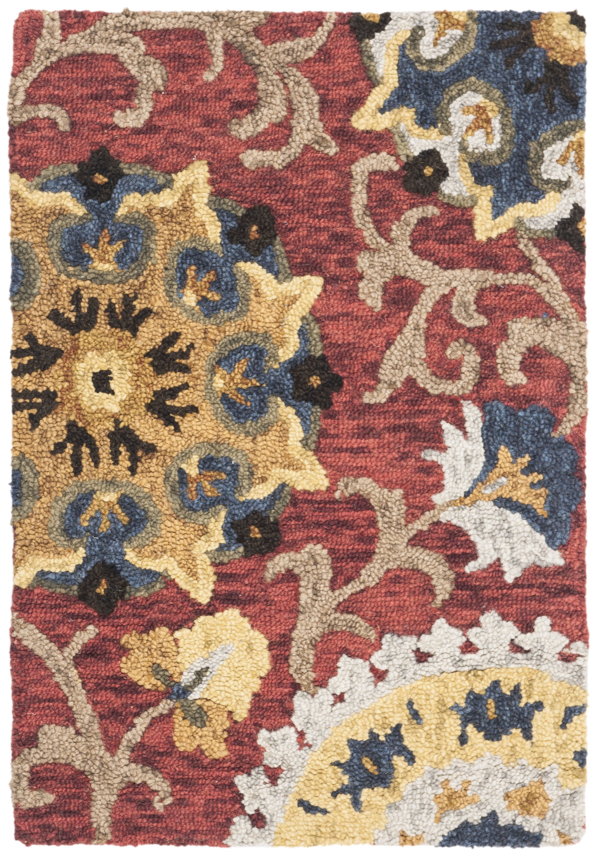 Blossom BLM401 Hand Tufted Accent Rug - Red/Multi - 2'x3' - Safavieh.
