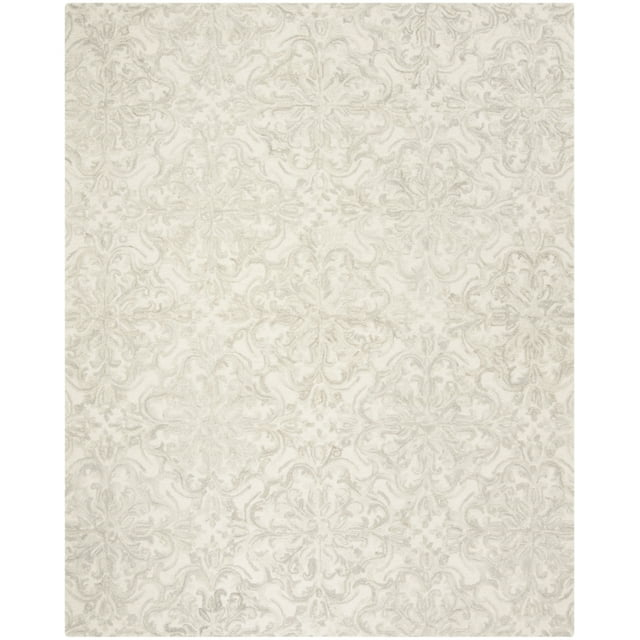 SAFAVIEH Alfombra de Área de Damasco Flor Githa, Marfil/gris, 10' x 14'