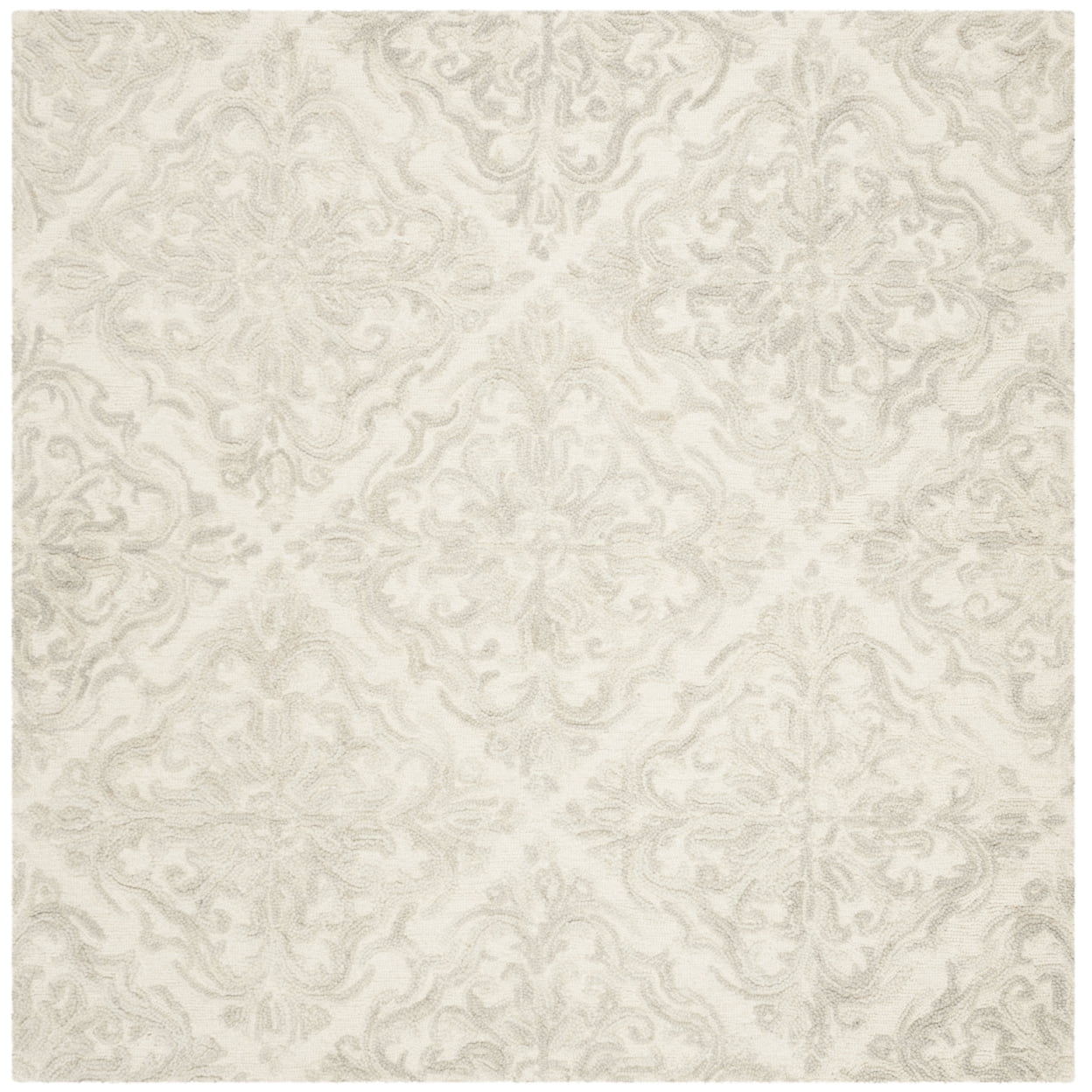 Blossom BLM103 Hand Tufted Area Rug - Ivory/Grey - 8'x8' - Safavieh.