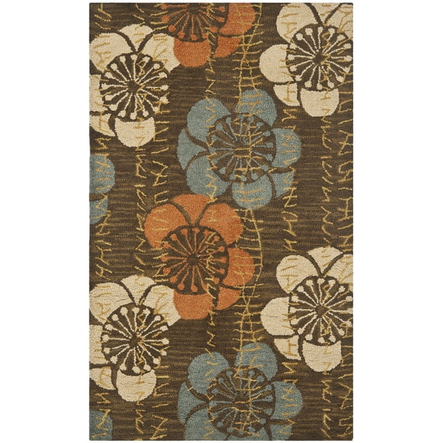 SAFAVIEH Blossom Heidi Floral Area Rug, Brown/Multi, 3' x 5'