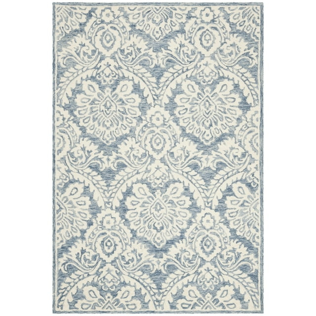 Blossom BLM106 Hand Tufted Indoor Accent Rug - Blue/Ivory - 2'x3' - Safavieh