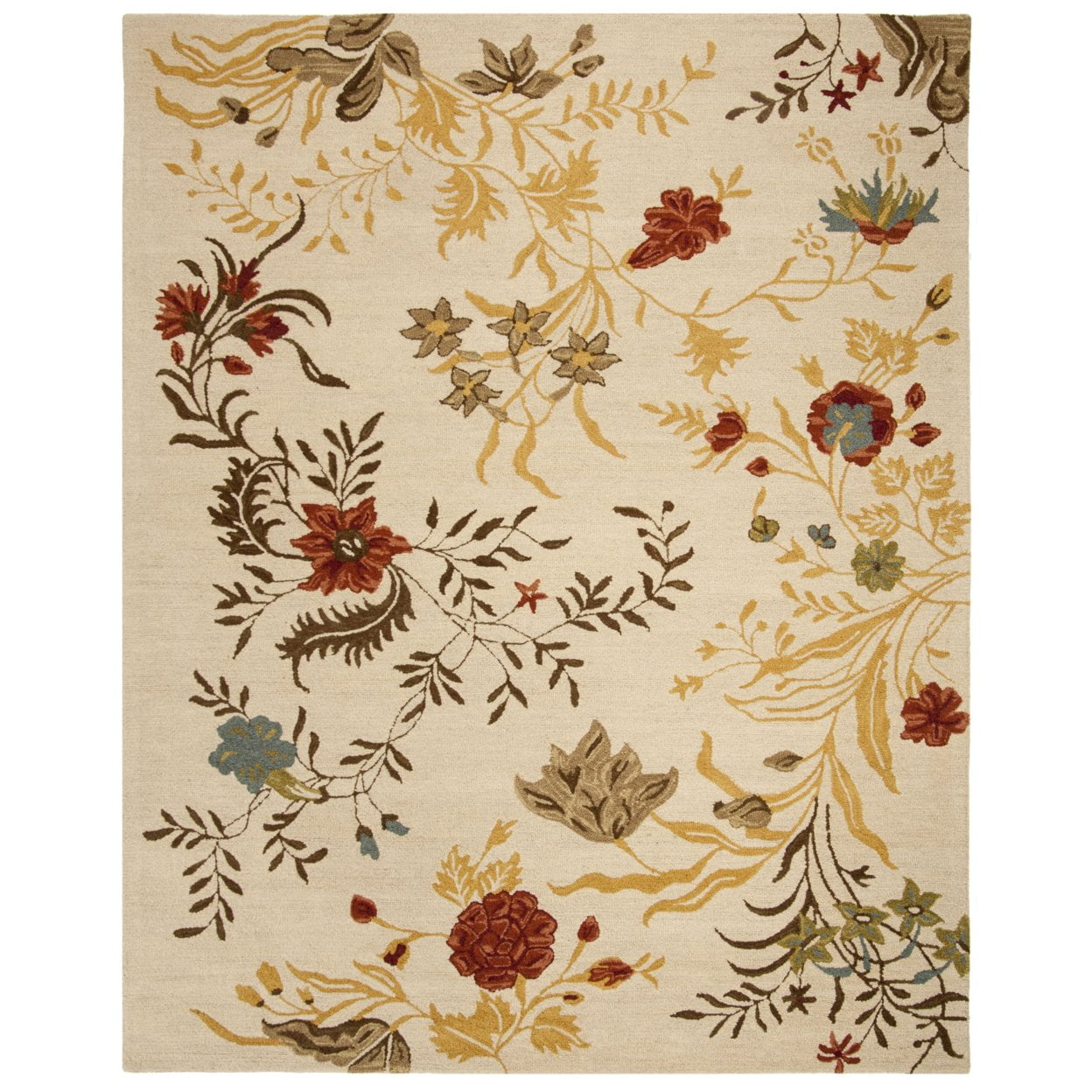 SAFAVIEH Blossom Zarif Floral Area Rug, Beige/Multi, 4' x 6'