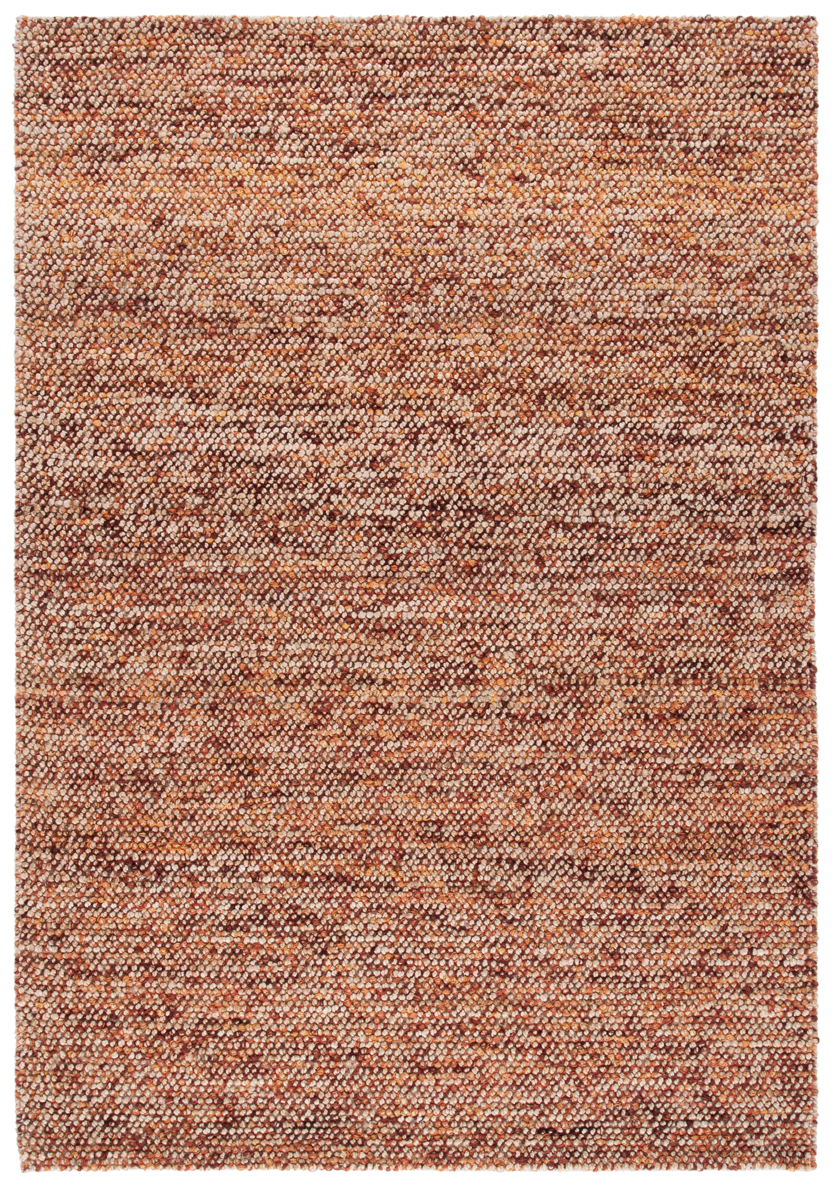 SAFAVIEH Bohemian Martha Solid Area Rug, Natural/Rust, 8' x 10'