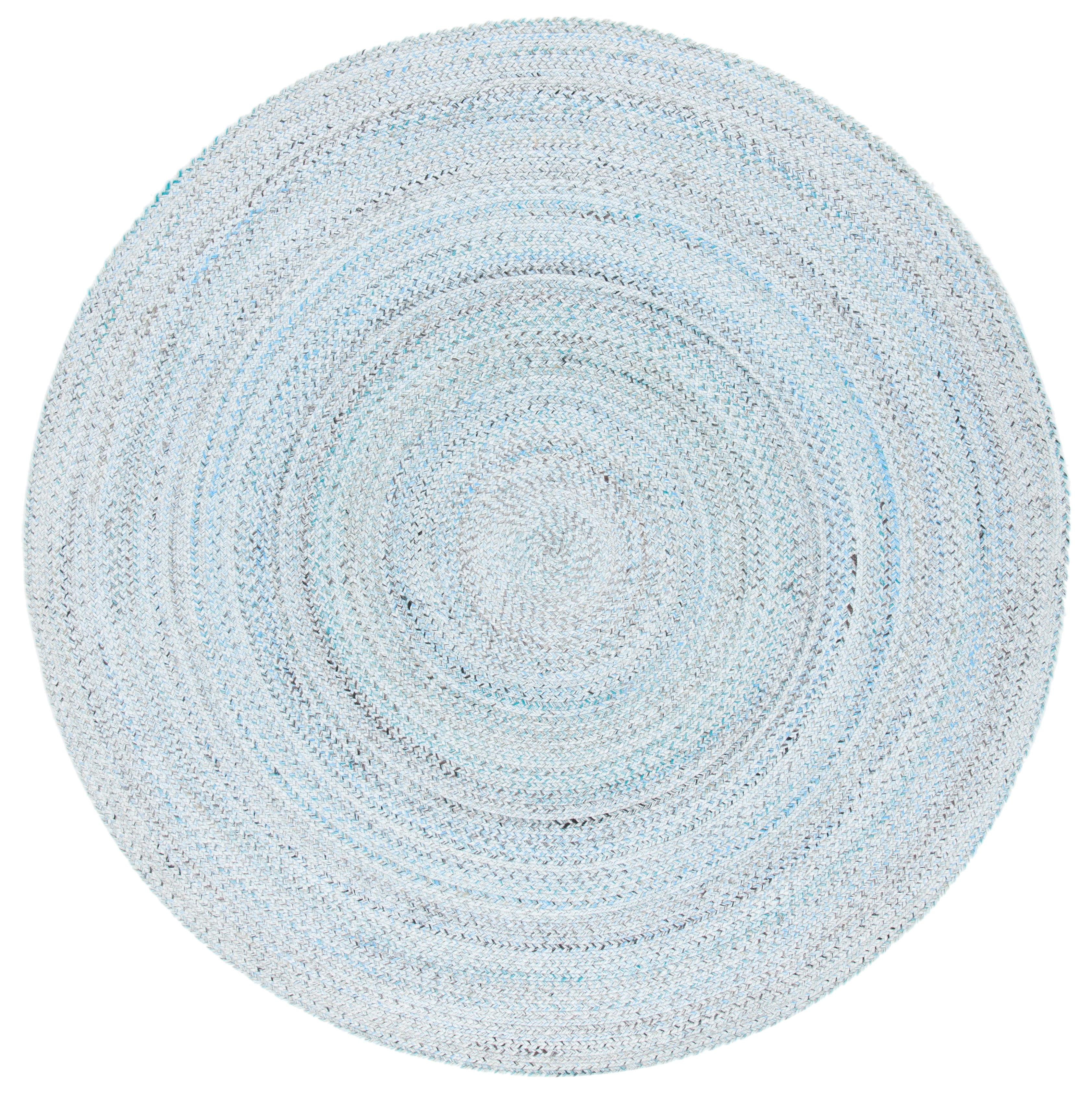 Braided BRD851 Hand Braided Area Rug - Blue/Grey - 6' Round - Safavieh.