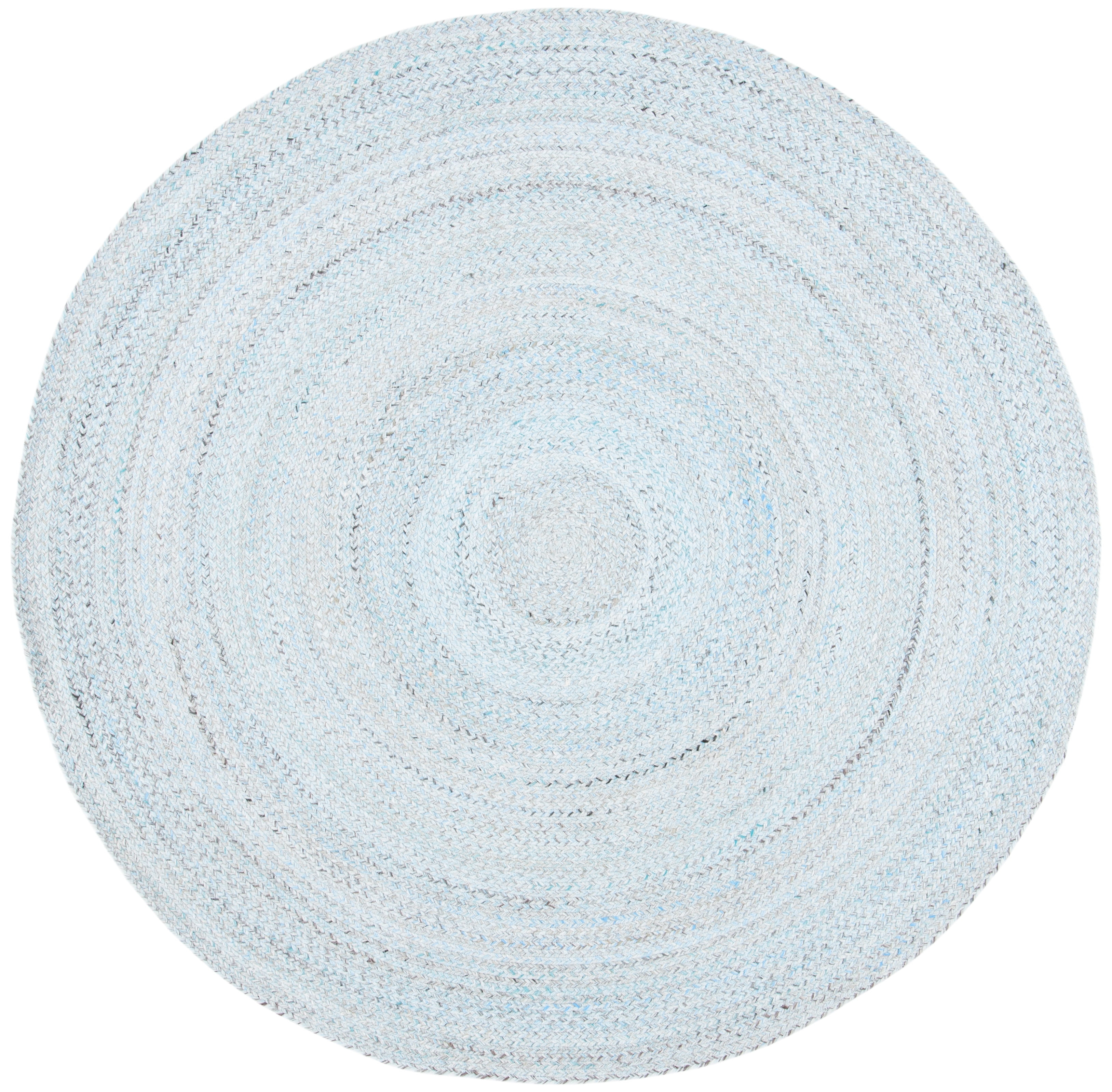 Braided BRD851 Hand Braided Area Rug - Blue/Grey - 5' round - Safavieh.