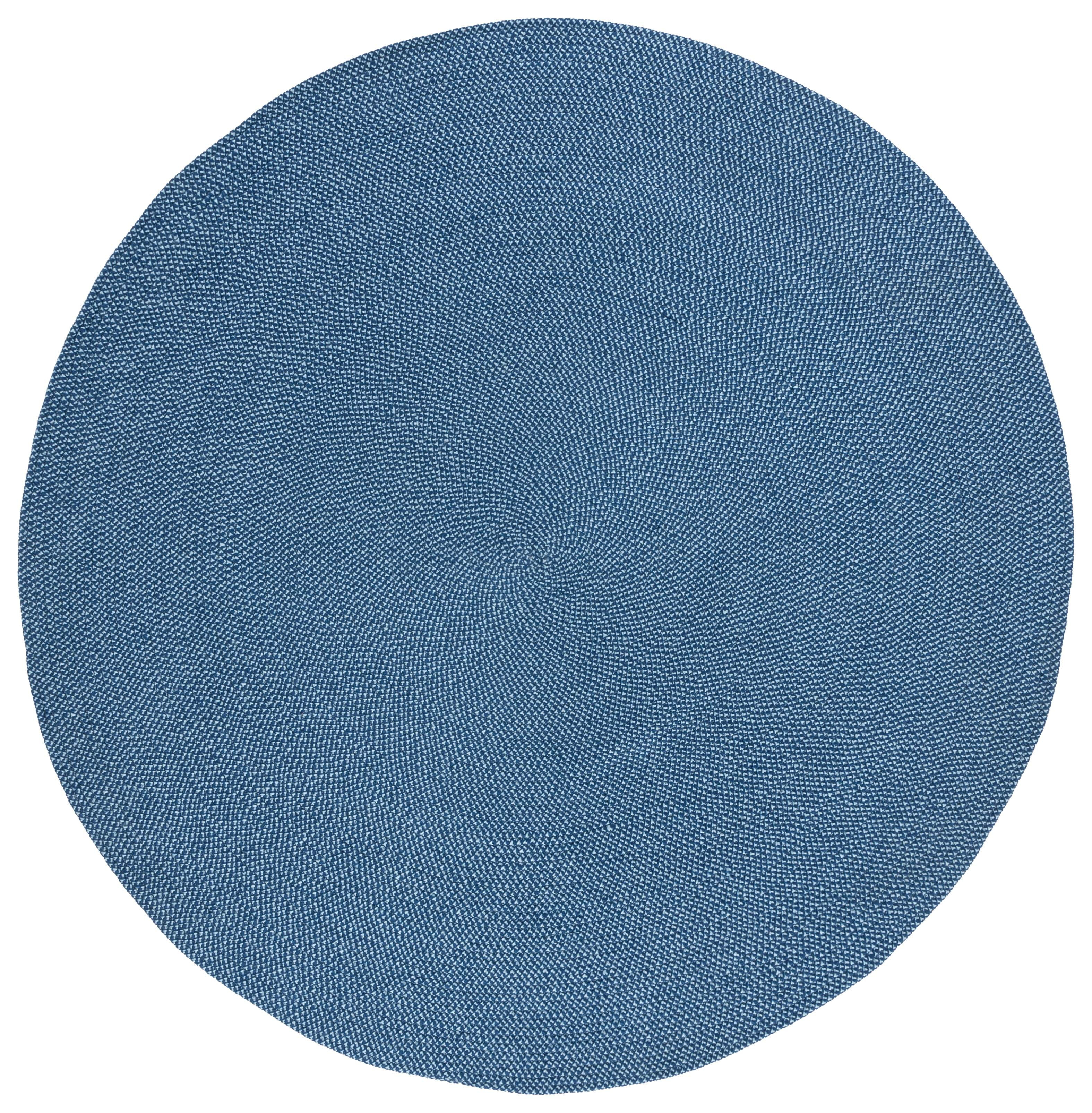 Braided BRD403 Hand Woven Area Rug - Navy - 4' round - Safavieh.
