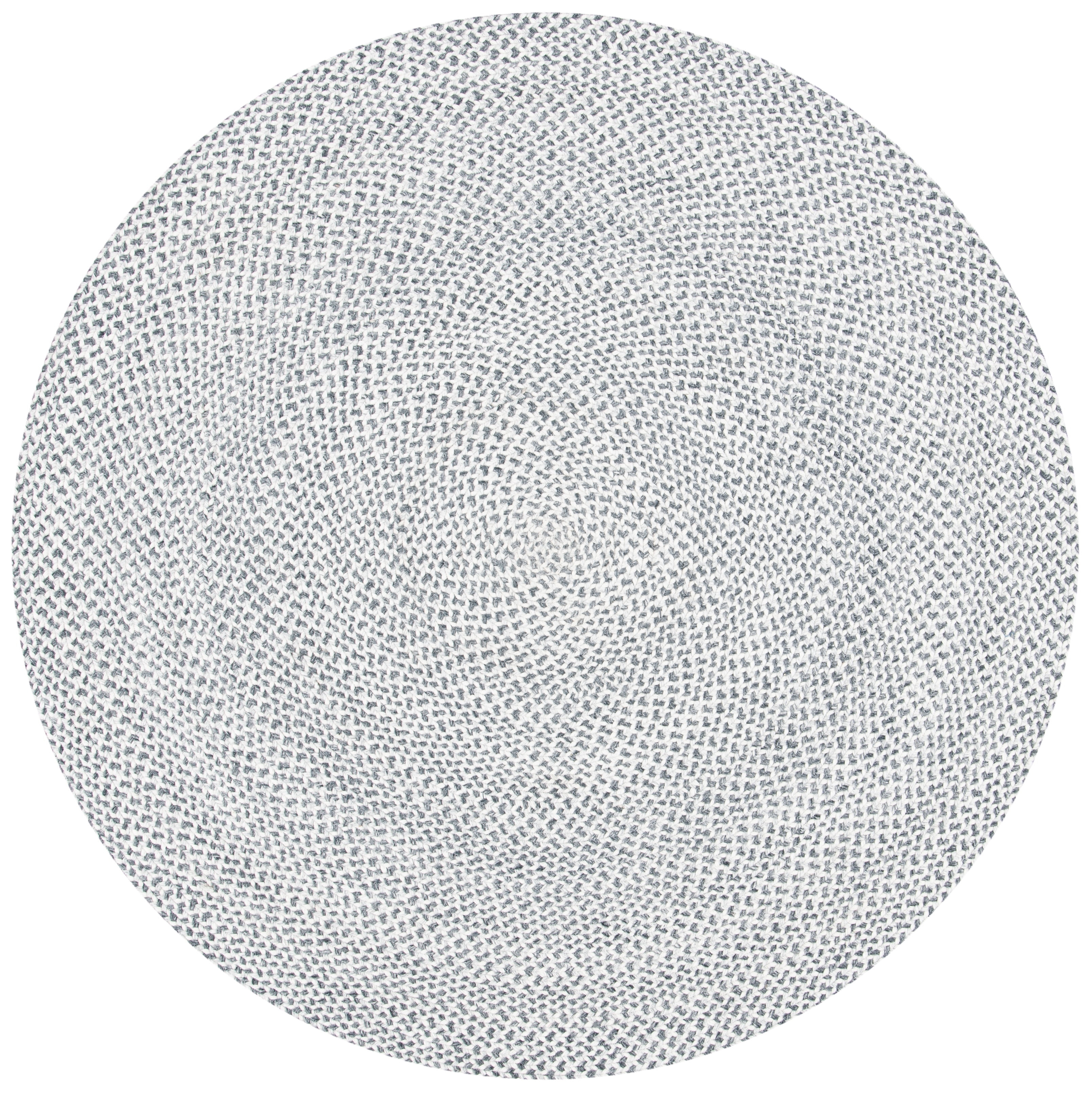 SAFAVIEH Braided Geraldine Confetti Solid Area Rug, Silver/Grey, 10' x 10' Round