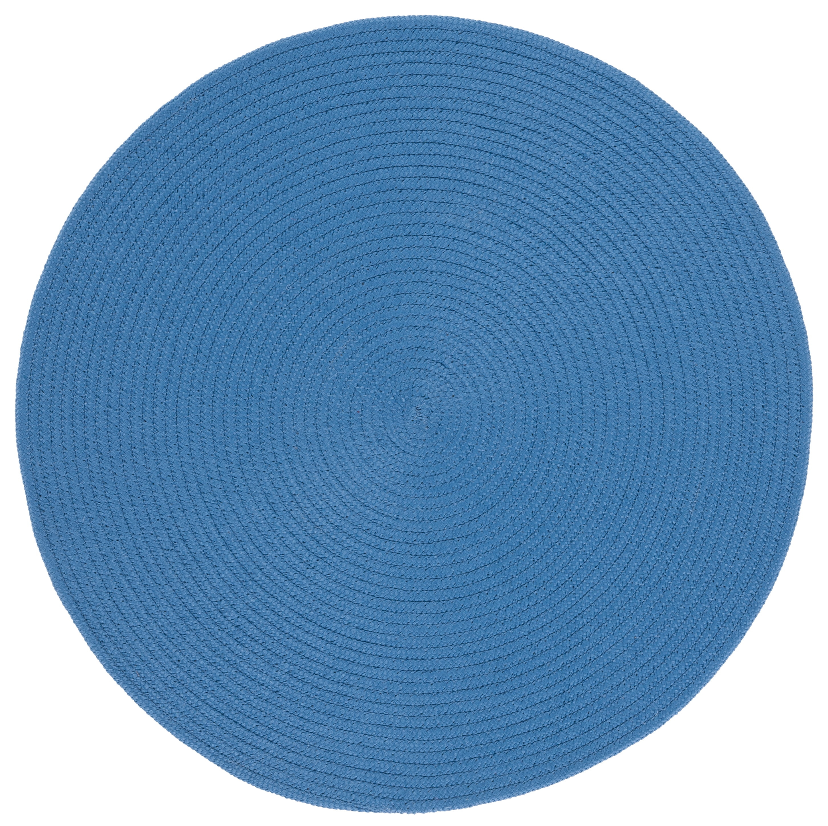 Braided BRD402 Hand Woven Area Rug - Blue - 3' round - Safavieh.
