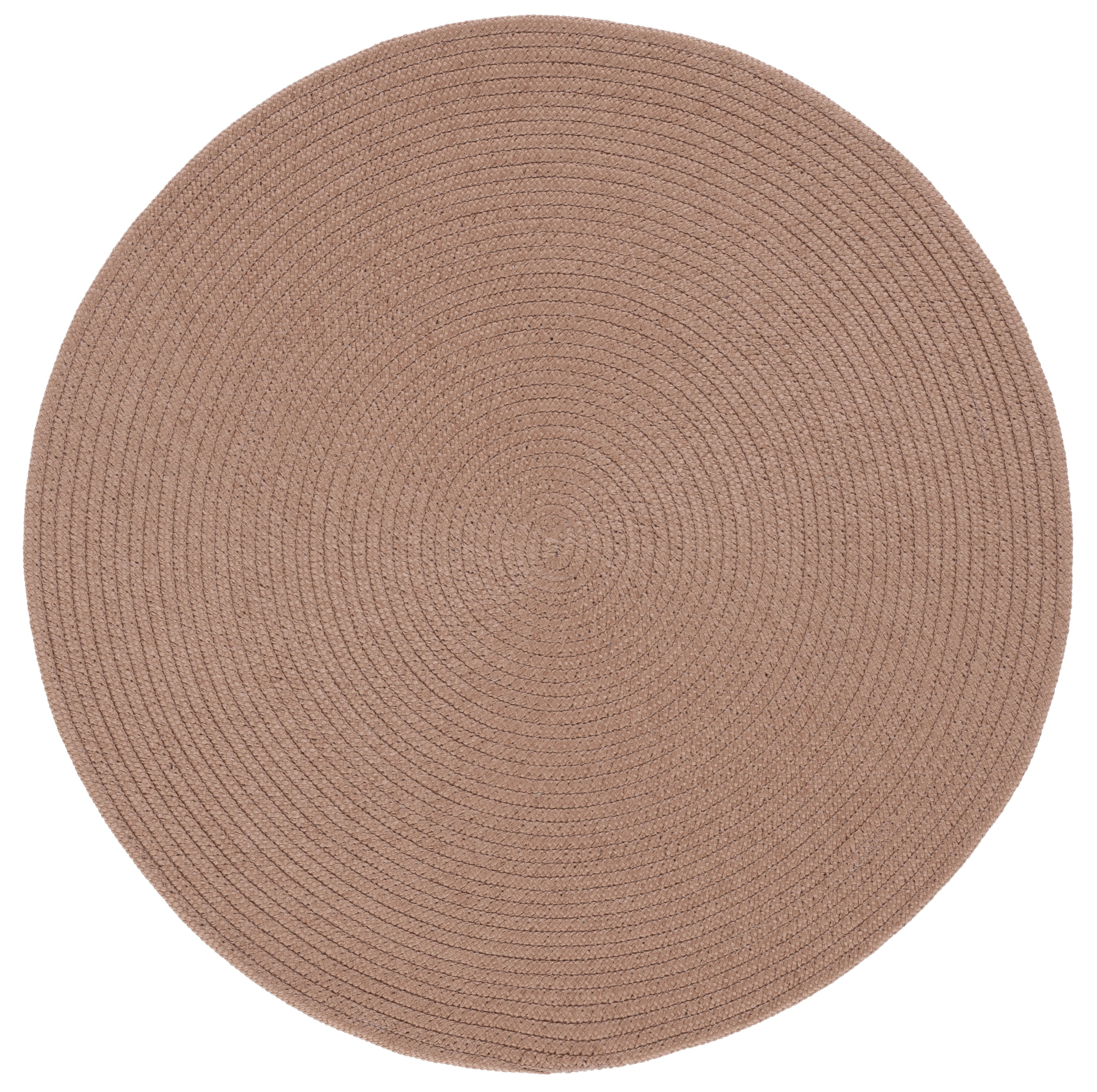 Braided BRD402 Hand Woven Area Rug - Brown - 3' round - Safavieh.