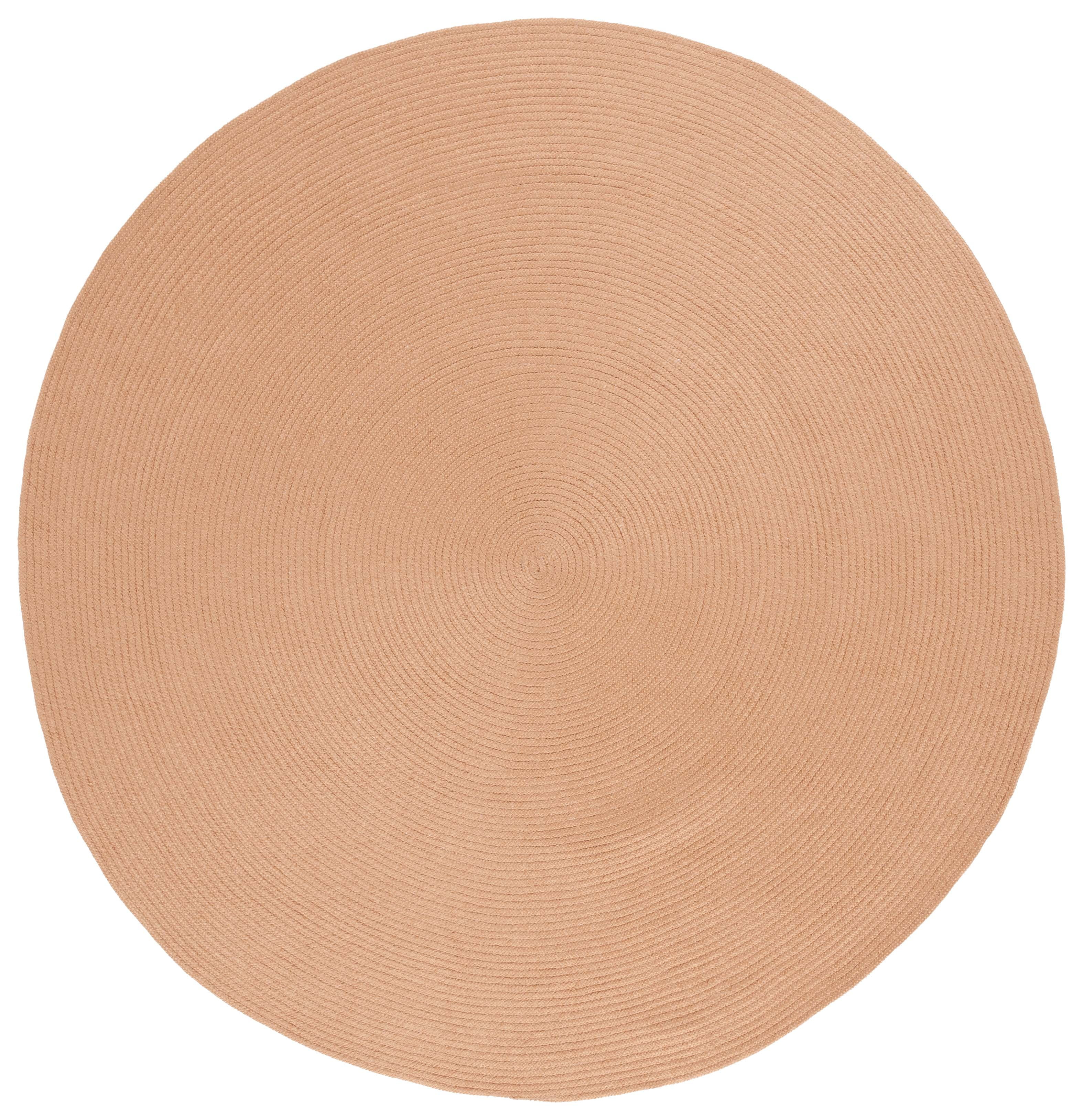 Braided BRD402 Hand Woven Area Rug - Tan - 5' round - Safavieh.