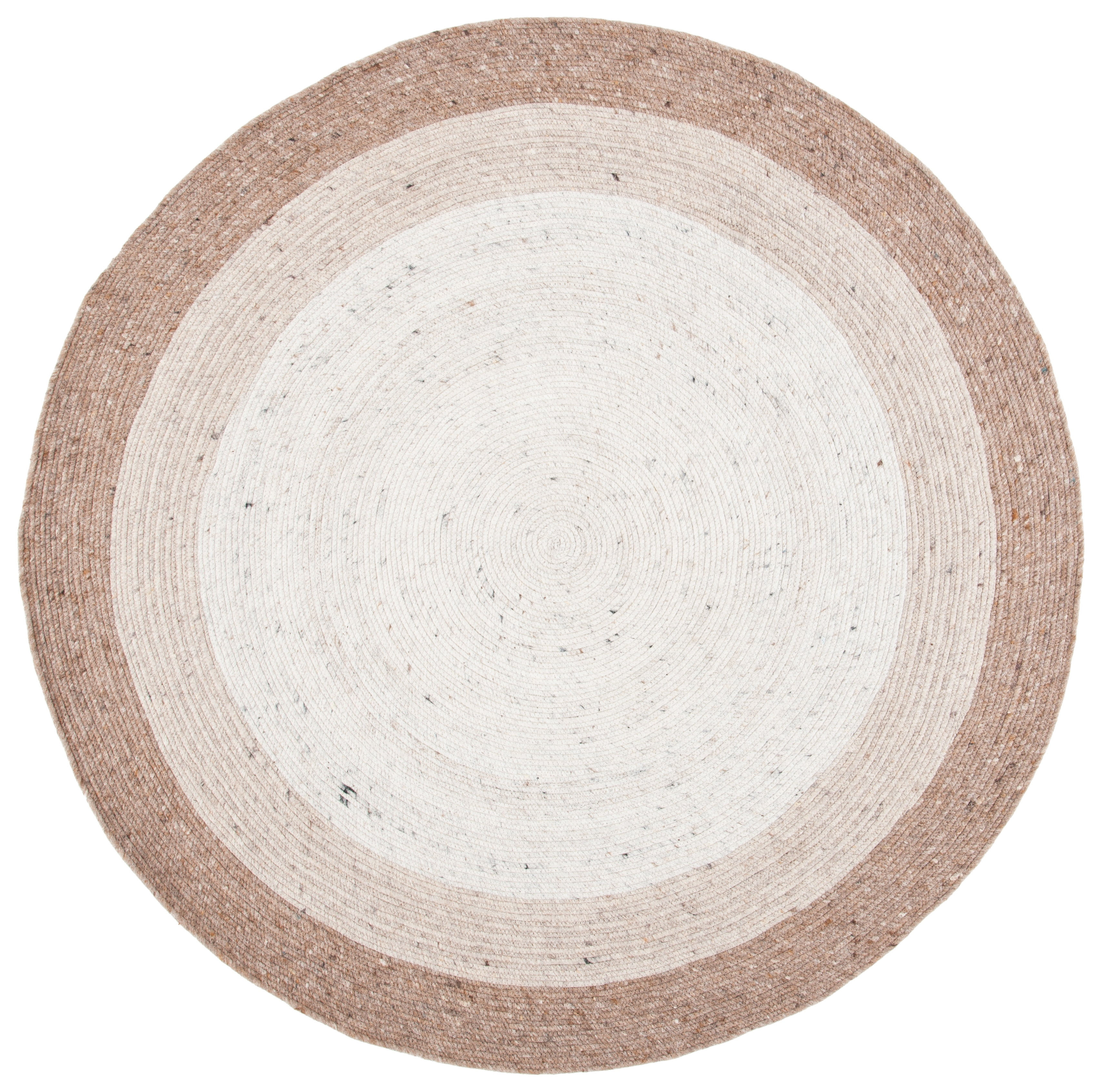 Braided BRD903 Hand Woven Indoor Area Rug - Beige/Ivory - 5' Round - Safavieh