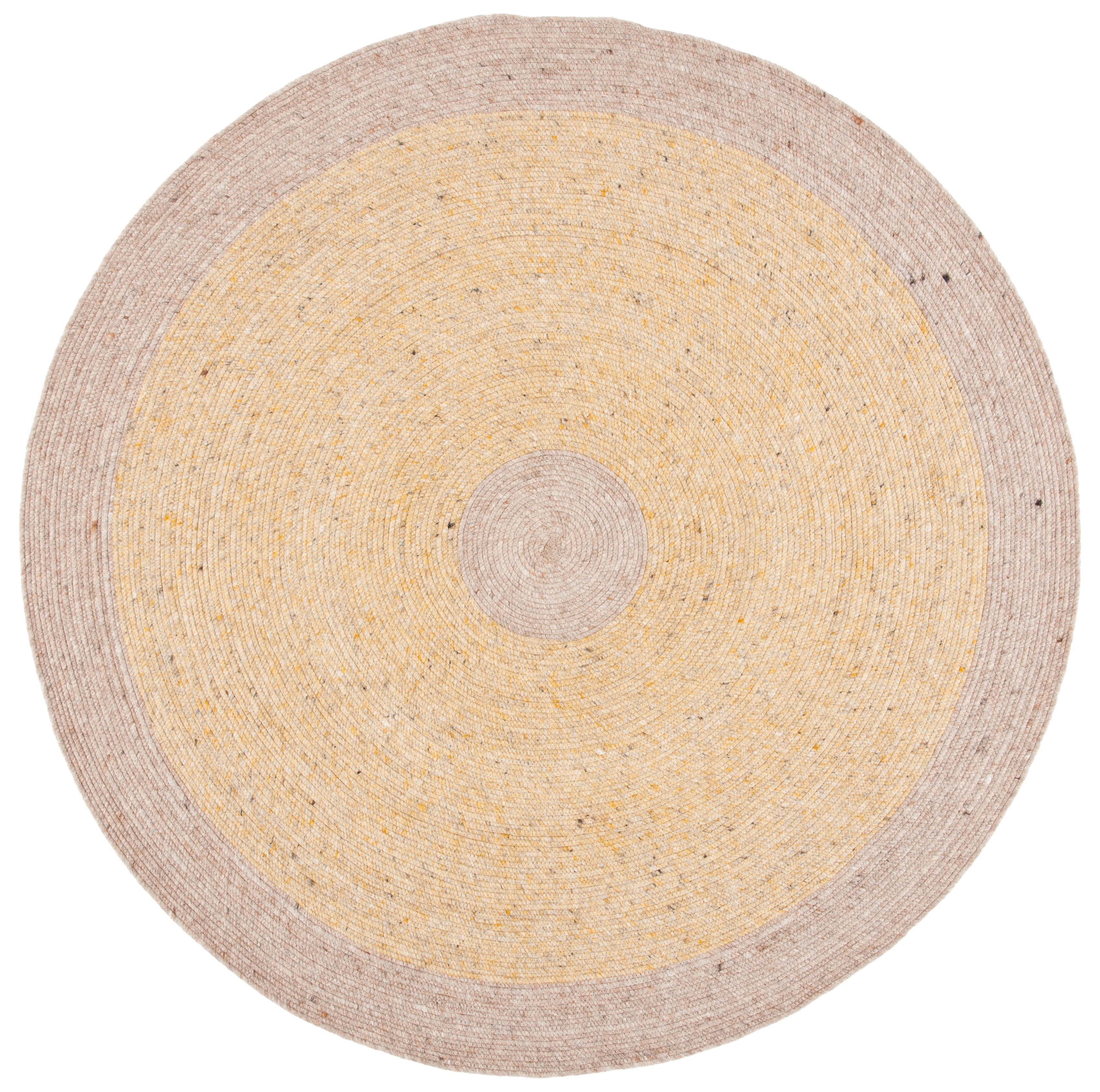 Braided BRD908 Hand Woven Area Rug - Gold/Beige - 5' round - Safavieh.