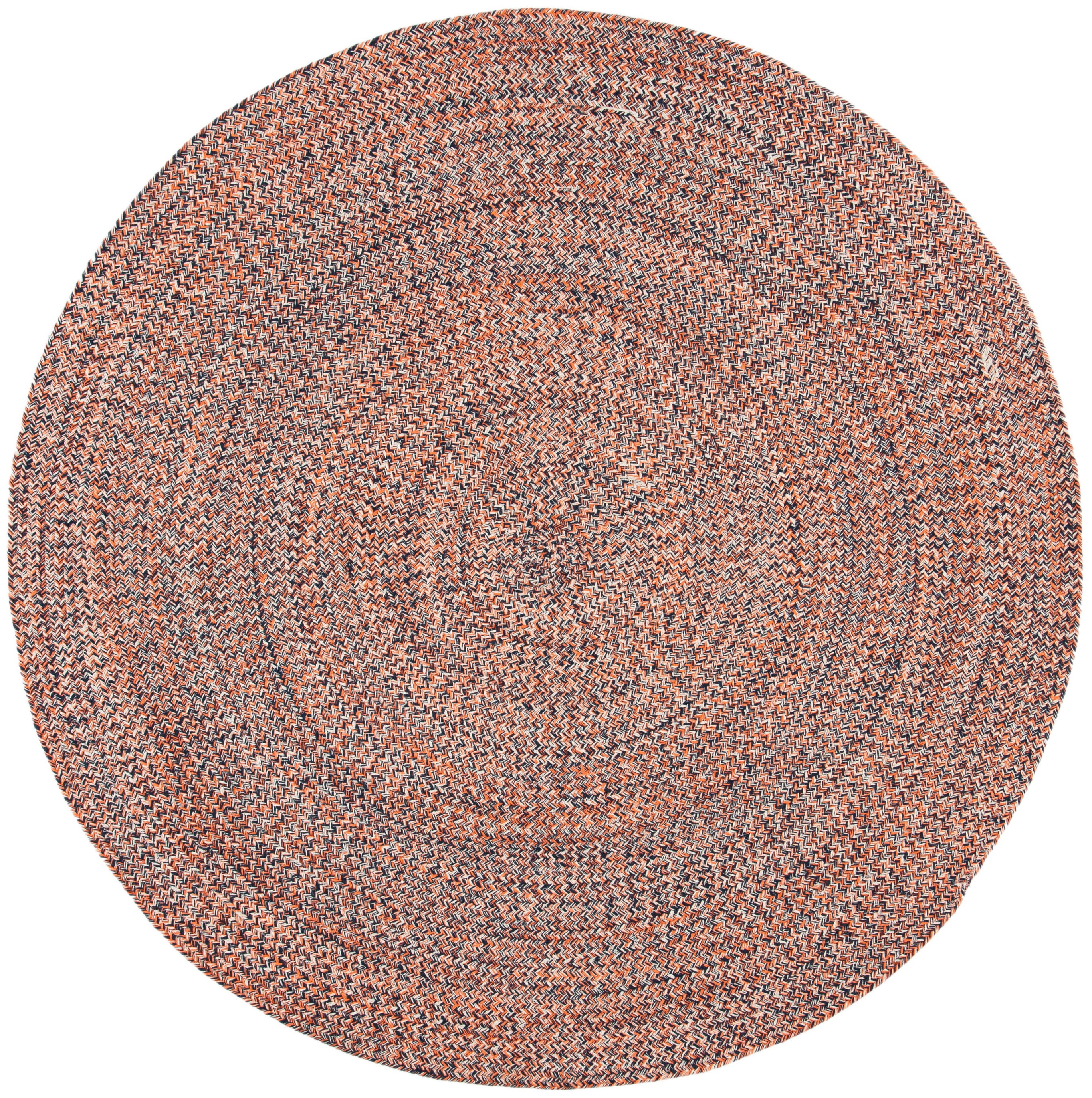 Braided BRD701 Hand Woven Area Rug - Terracotta/Ivory - 6' Round - Safavieh.