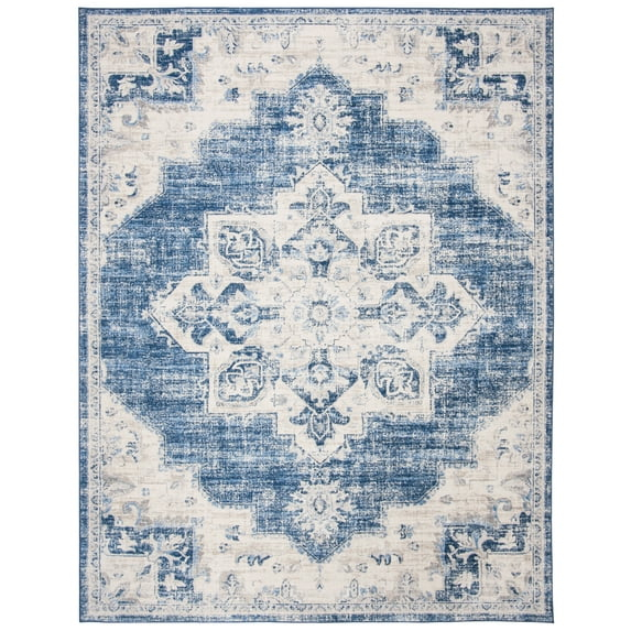 SAFAVIEH Brentwood Jameson Floral Bordered Area Rug, 12' x 18', Ivory/Navy