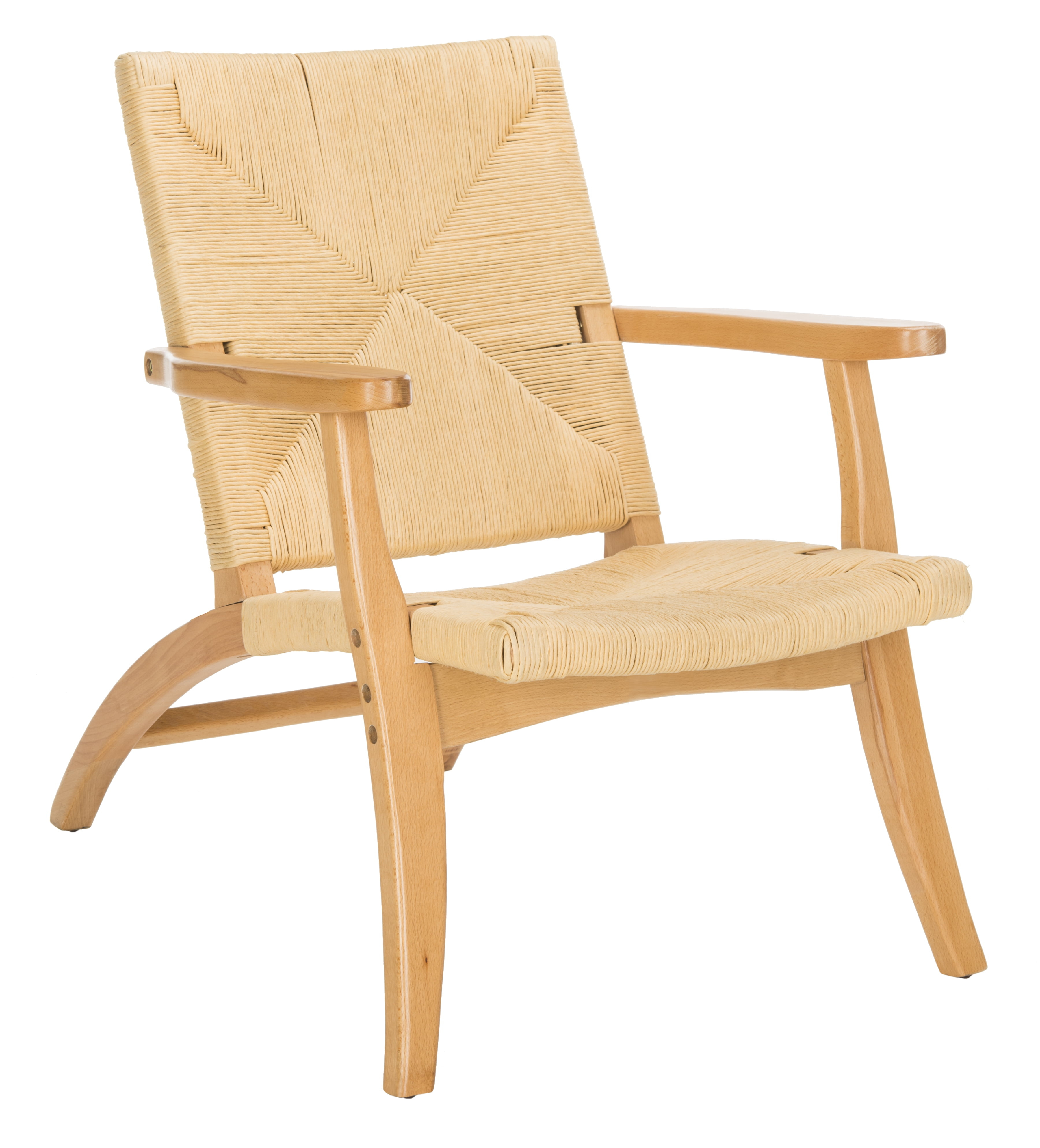 SAFAVIEH Bronn Transitional Wood Accent Chair, Natural