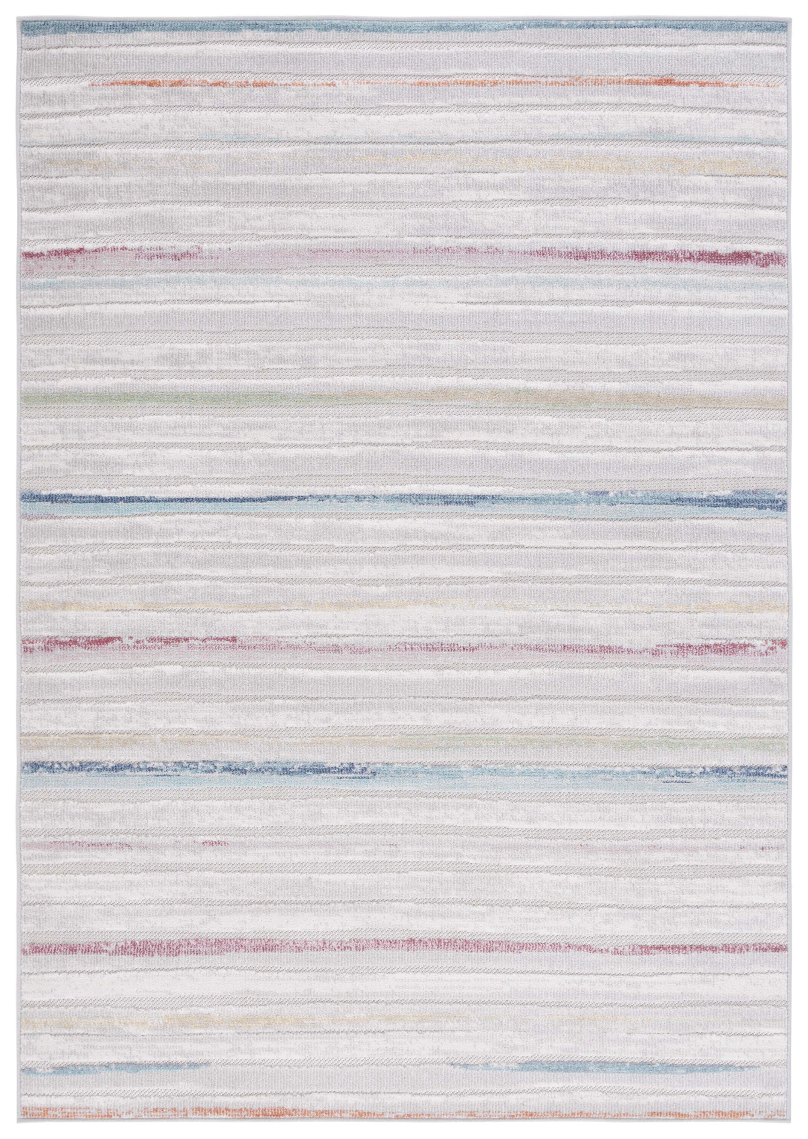 SAFAVIEH Cabana Noelle Indoor/Outdoor Area Rug, Red/Aqua/Ivory, 9' x 12'