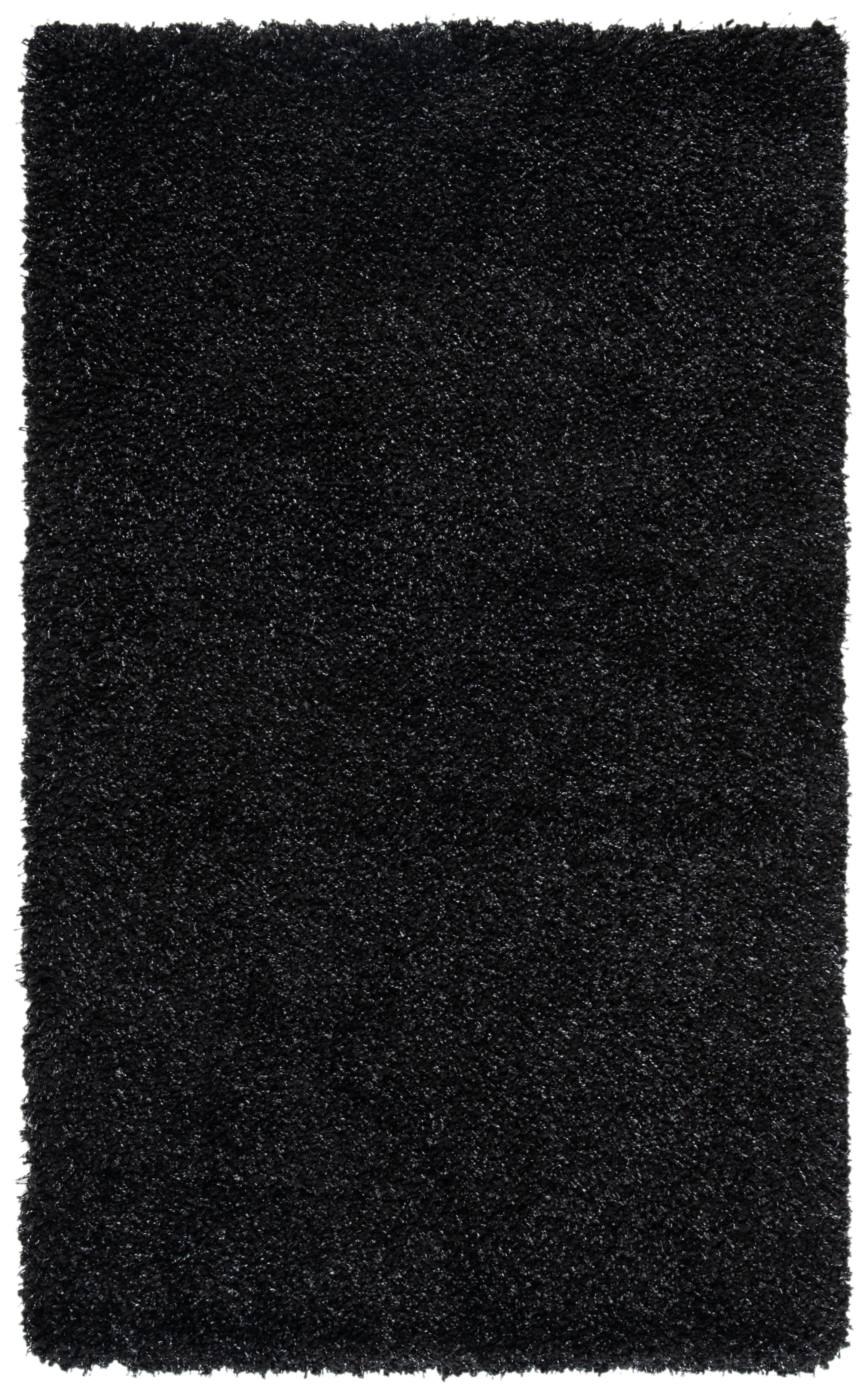 Shag SG151 Power Loomed Indoor Accent Rug - Black/Ivory - 3'x5' - Safavieh.