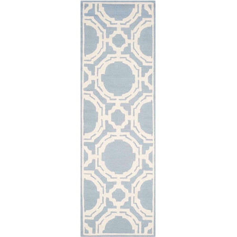 SAFAVIEH Cambridge Jessika Geometric Wool Area Rug, Blue/Ivory, 5' x 8'