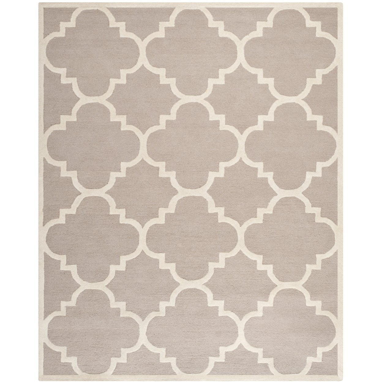 SAFAVIEH Cambridge Justine Geometric Quatrefoil Wool Area Rug, Beige/Ivory, 4' x 6'