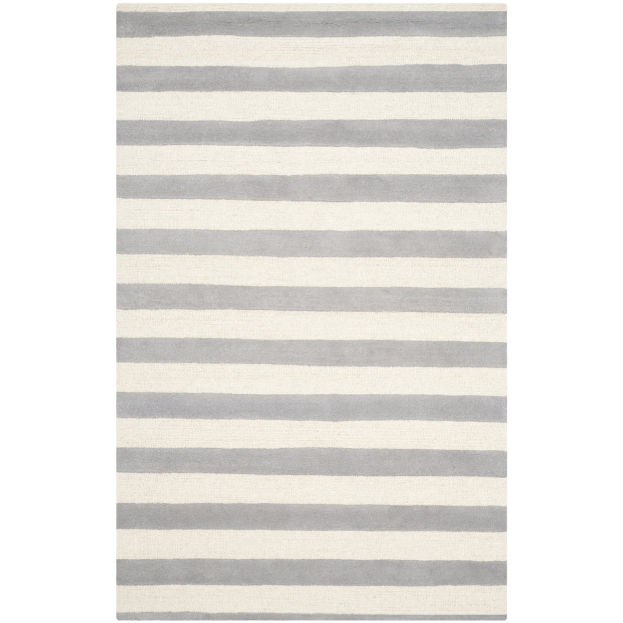 SAFAVIEH Cambridge Keaton Geometric Wool Area Rug, Grey/Ivory, 10' x 14'
