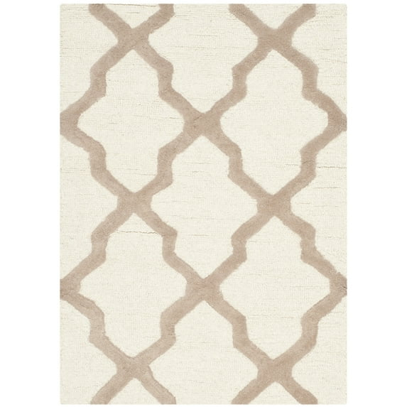 SAFAVIEH Cambridge Liam Geometric Wool Area Rug, Ivory/Beige, 2'6" x 4'