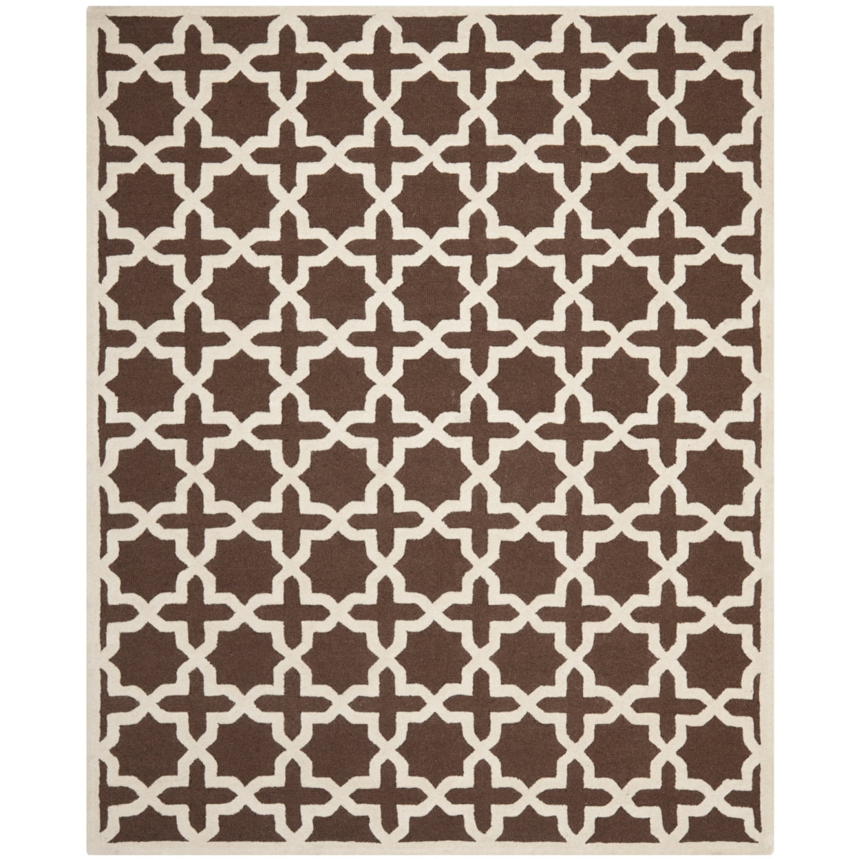 Cambridge CAM125 Tufted Indoor Area Rug - Dark Brown/Ivory - 8'x10' - Safavieh