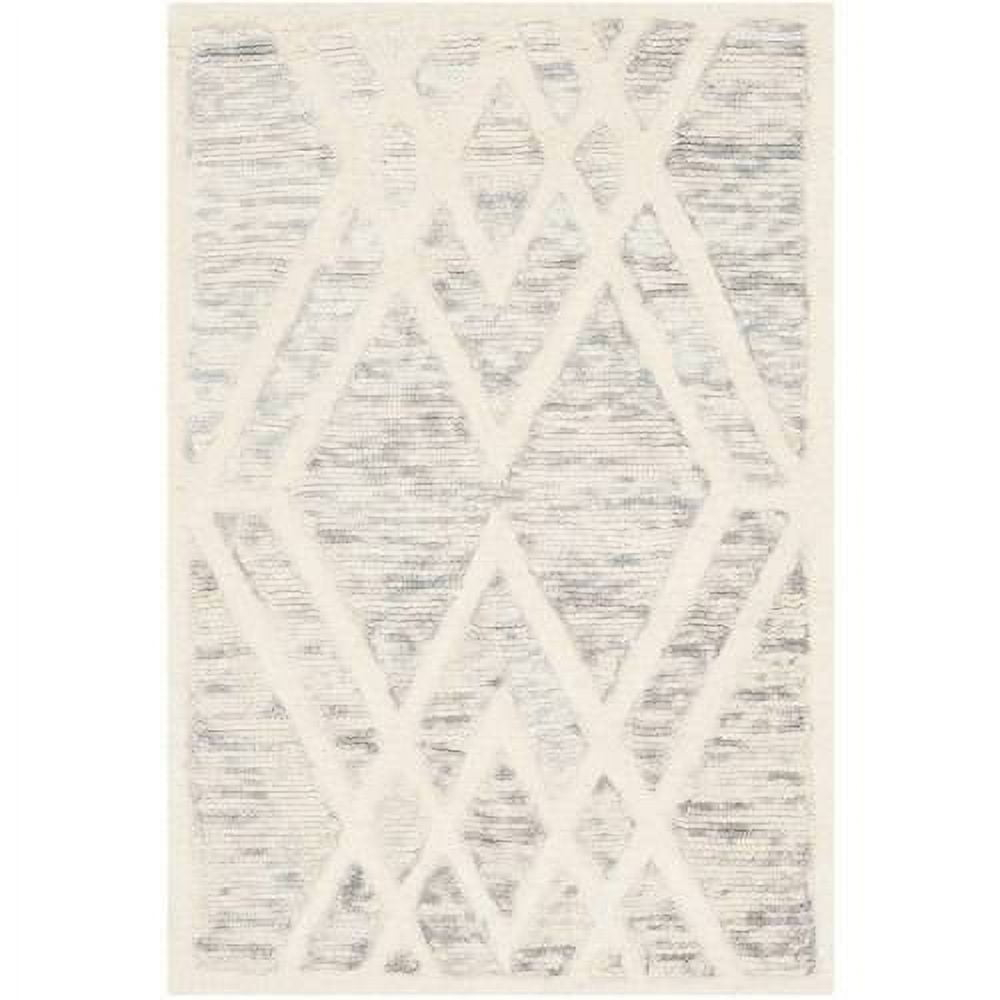 SAFAVIEH Cambridge Rordan Geometric Wool Area Rug, Grey/Ivory, 8' x 10'
