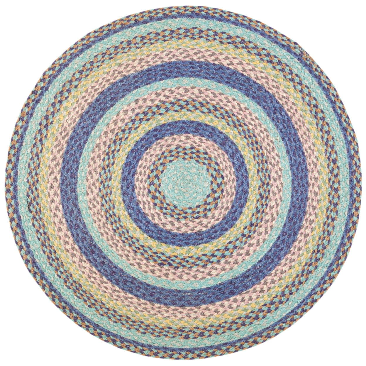 Cape Cod CAP241 Hand Woven Area Rug - Blue/Green - 5'x7' Oval - Safavieh.