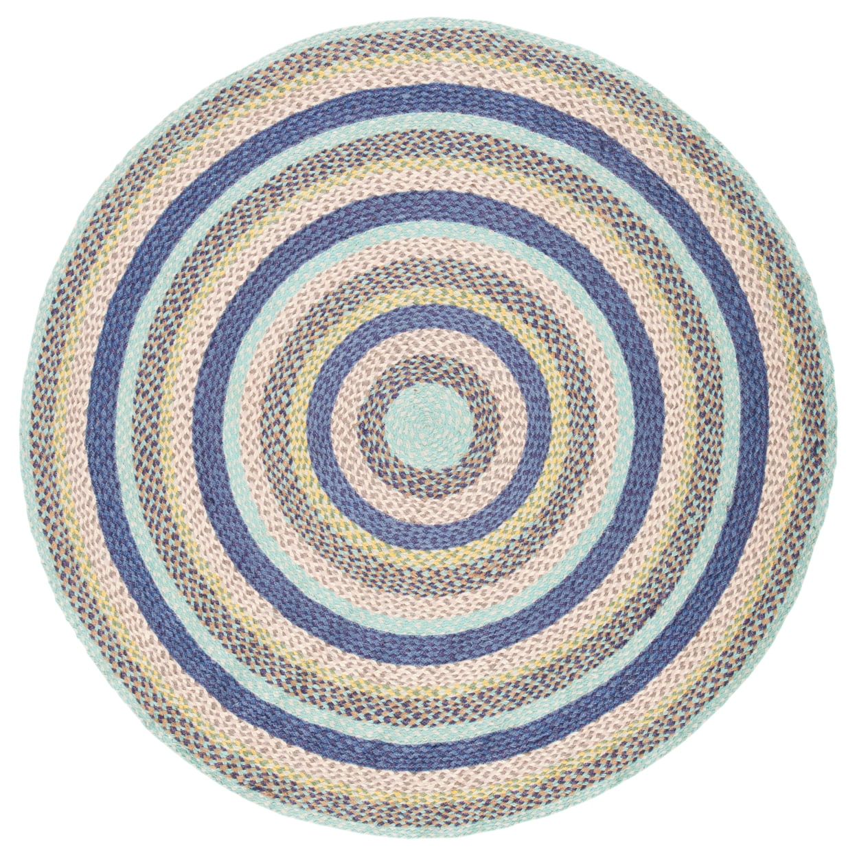 Cape Cod CAP241 Hand Woven Area Rug - Blue/Green - 4' round - Safavieh.