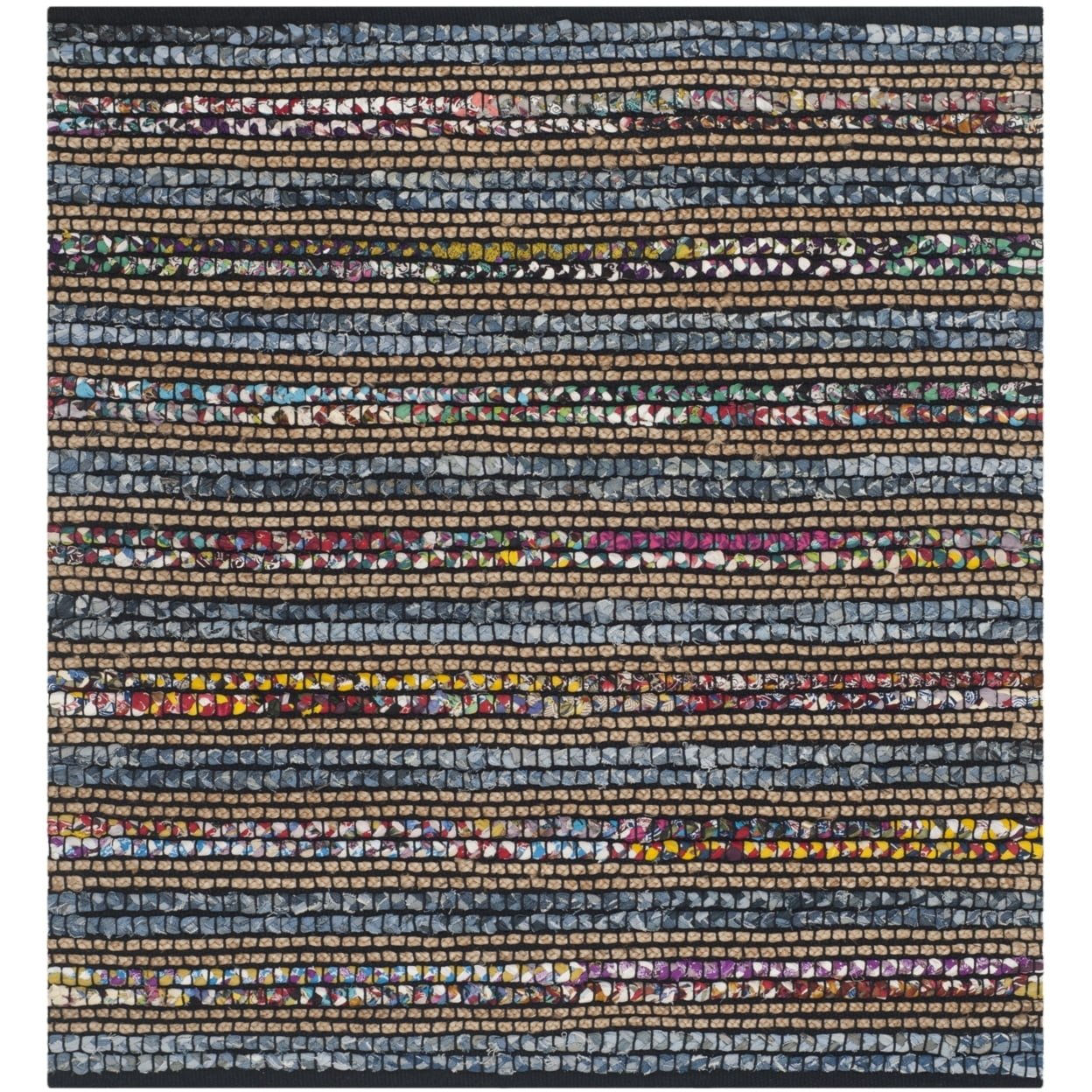 Cape Cod CAP361 Hand Woven Area Rug - Blue/Multi - 4'x4' - Safavieh.