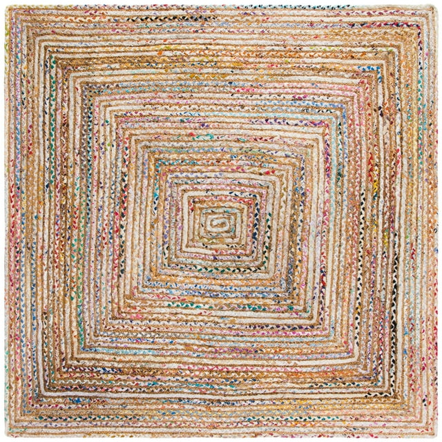 SAFAVIEH Cape Cod Miah Geometric Area Rug, Beige/Multi, 12' x 12' Square