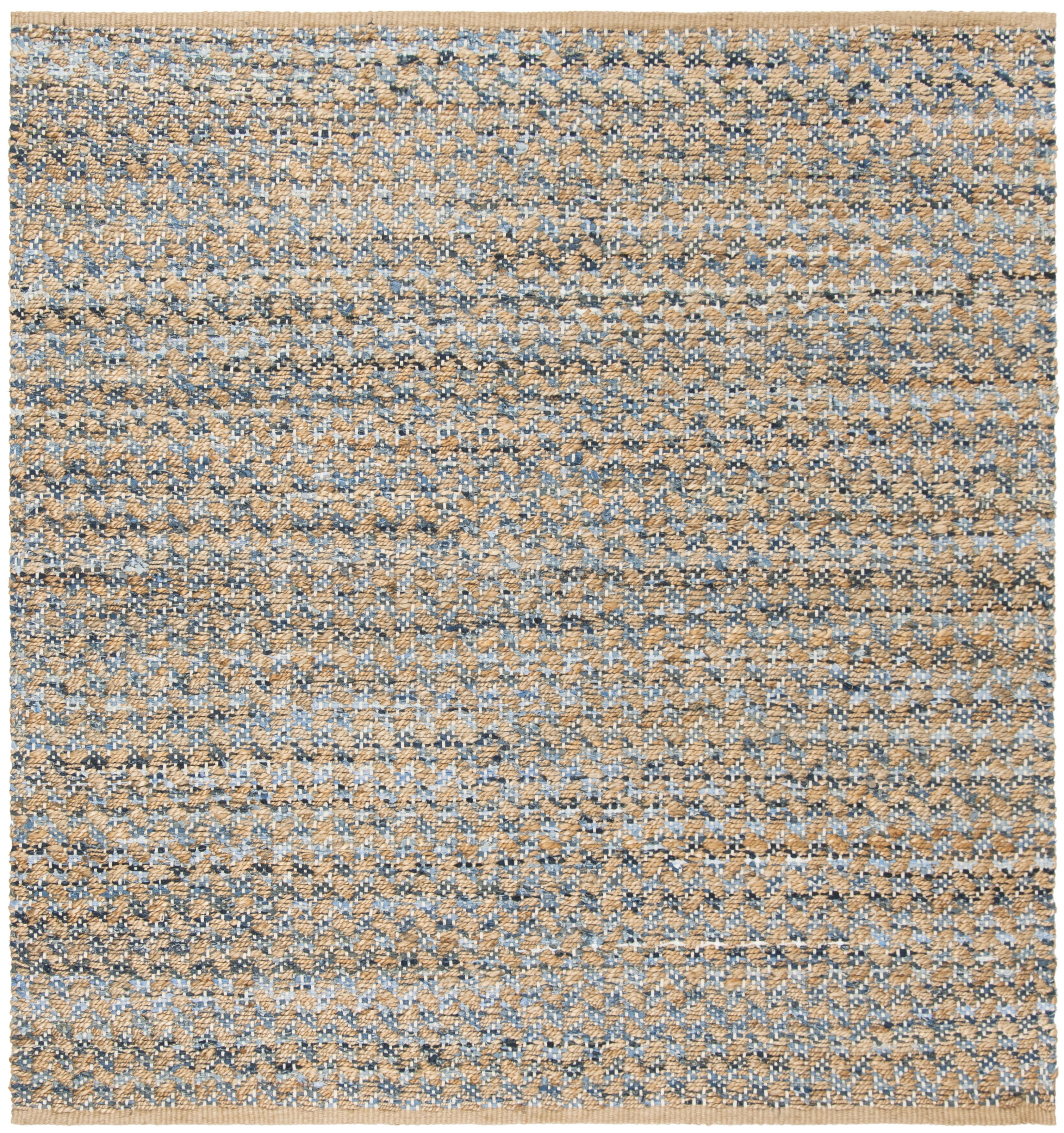 Cape Cod CAP305 Hand Woven Area Rug - Blue/Natural - 4'x4' - Safavieh.
