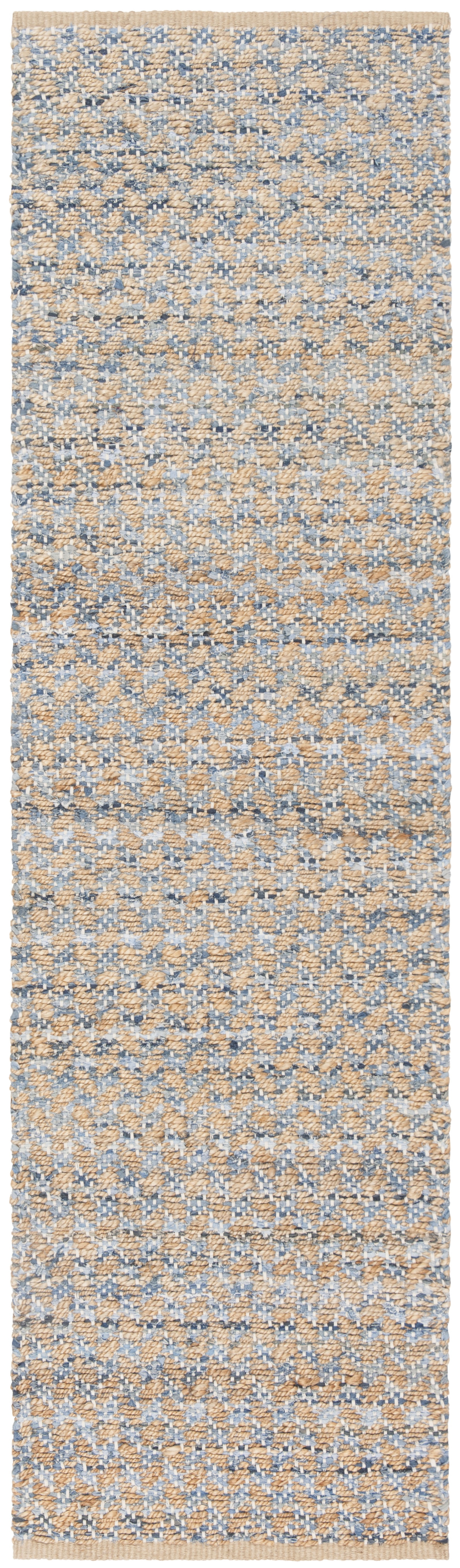 Cape Cod CAP305 Hand Woven Runner Rug - Blue/Natural - 2'3"x10' - Safavieh.
