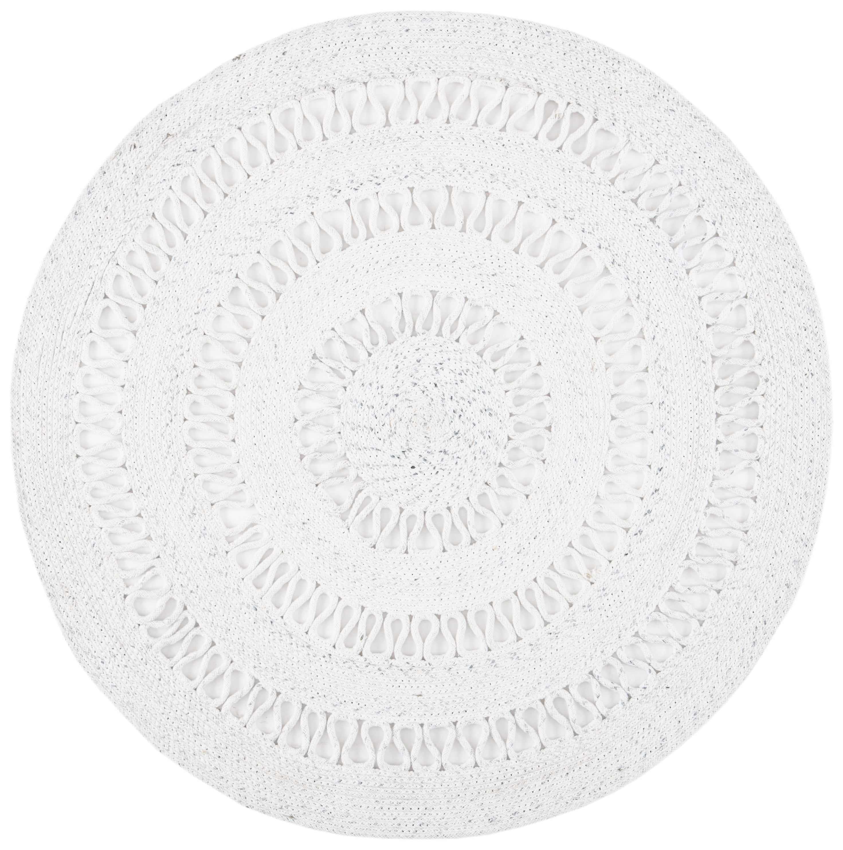 Cape Cod CAP221 Hand Woven Area Rug - Ivory - 3' round - Safavieh.
