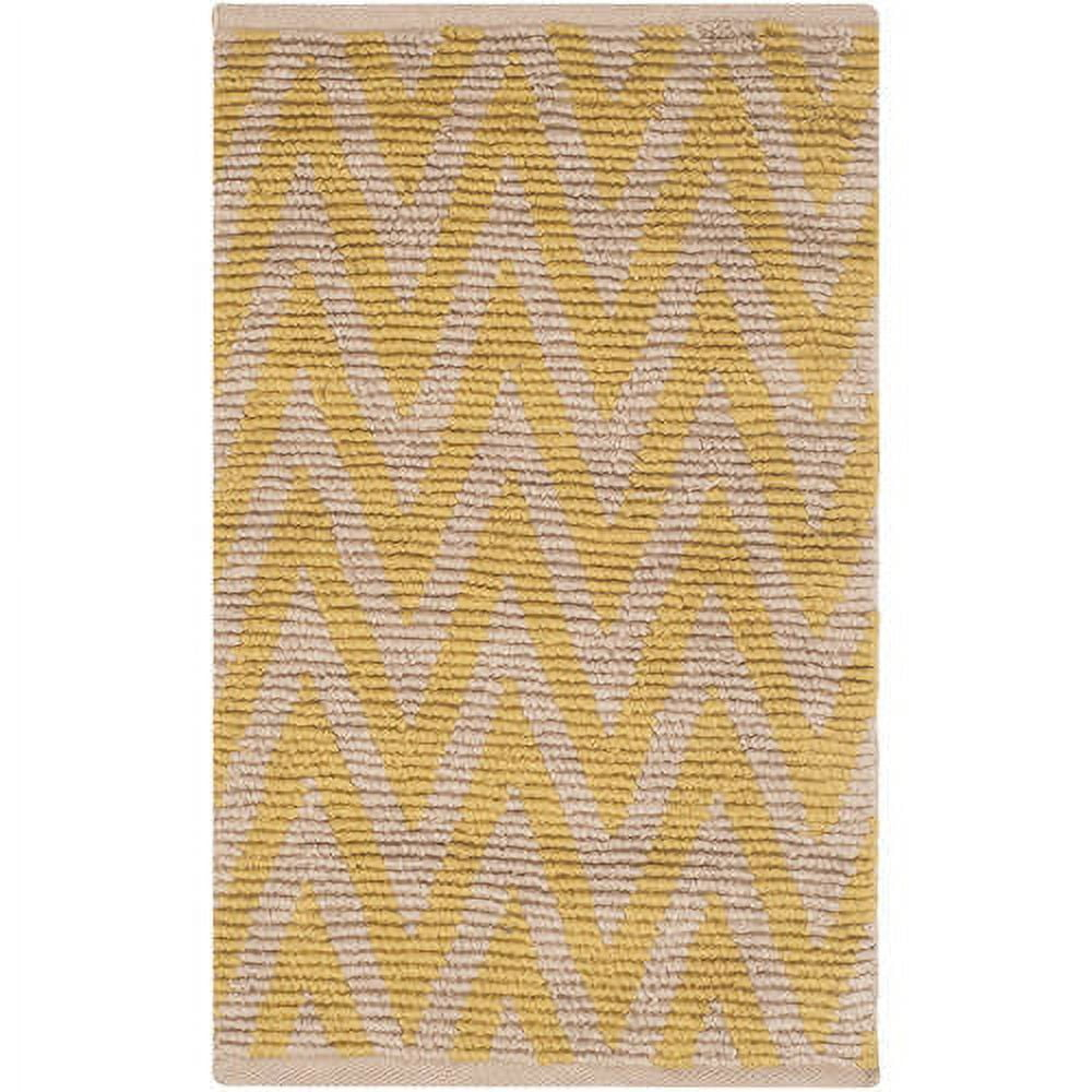 Cape Cod CAP863 Hand Woven Accent Rug - Natural/Yellow - 2'3"x3'9" - Safavieh.