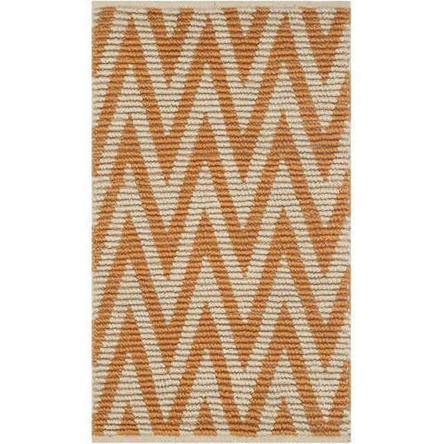 Cape Cod CAP863 Hand Woven Accent Rug - Natural/Orange - 2'3"x3'9" - Safavieh.