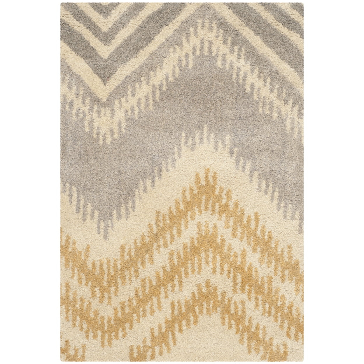 Capri CPR445 Hand Tufted Accent Rug - Grey/Gold - 2'x3' - Safavieh.