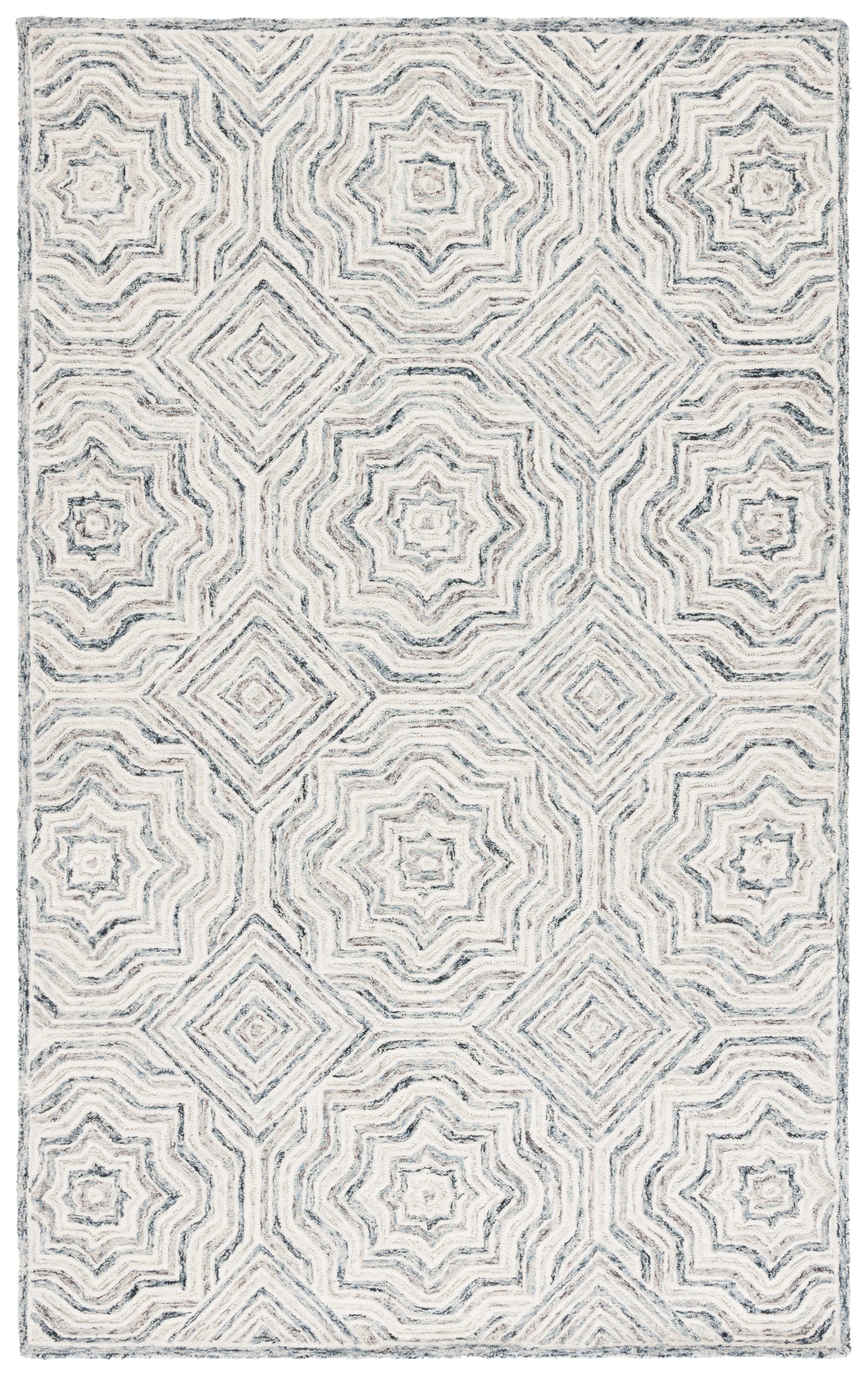 Capri CPR215 Tufted Indoor Area Rug - Beige/Blue - 6'x9' - Safavieh