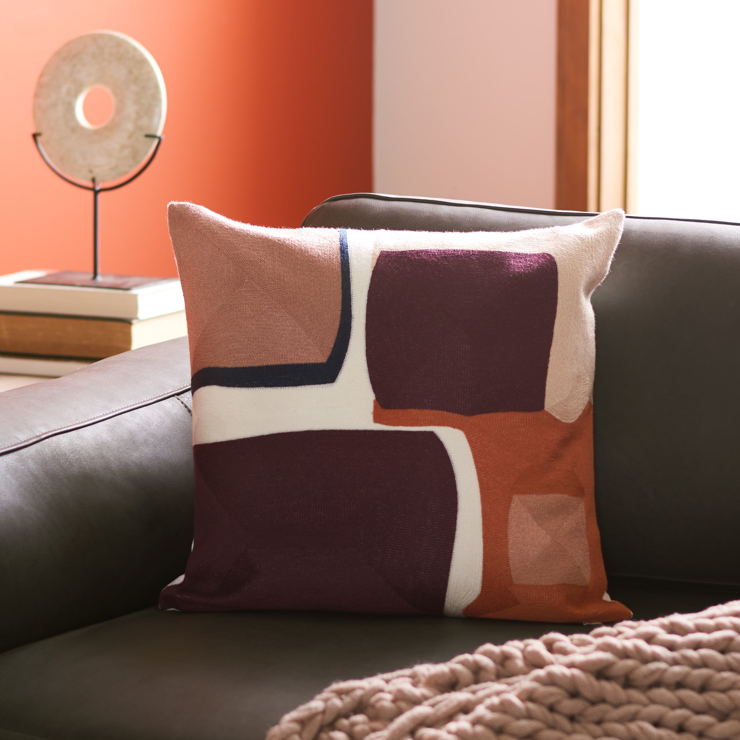 Safavieh Carlee Abstract Cotton Blend Reversible Throw Pillow