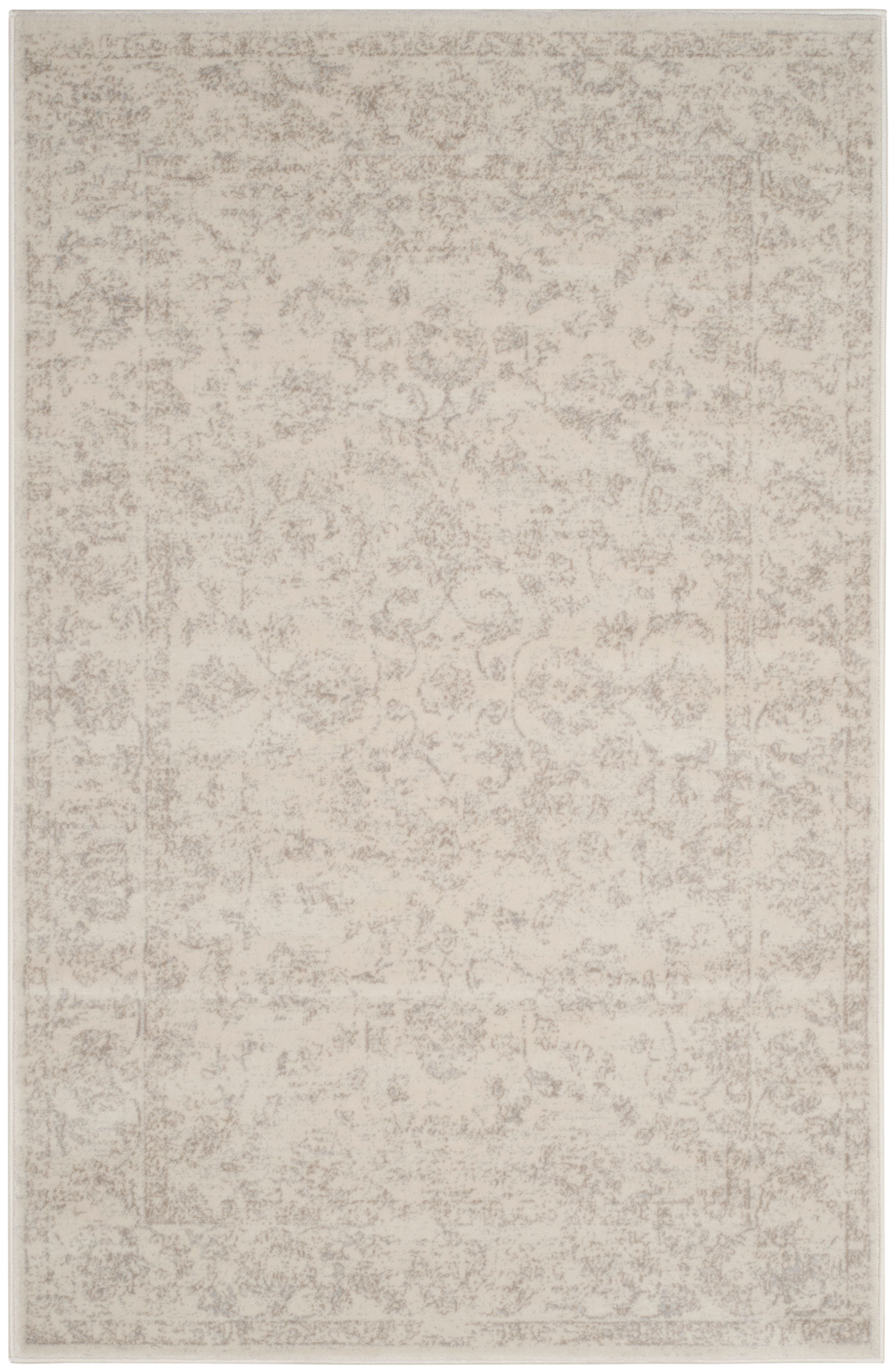 Carnegie CNG621 Power Loomed Accent Rug - Cream/Light Grey - 3'x5' - Safavieh.