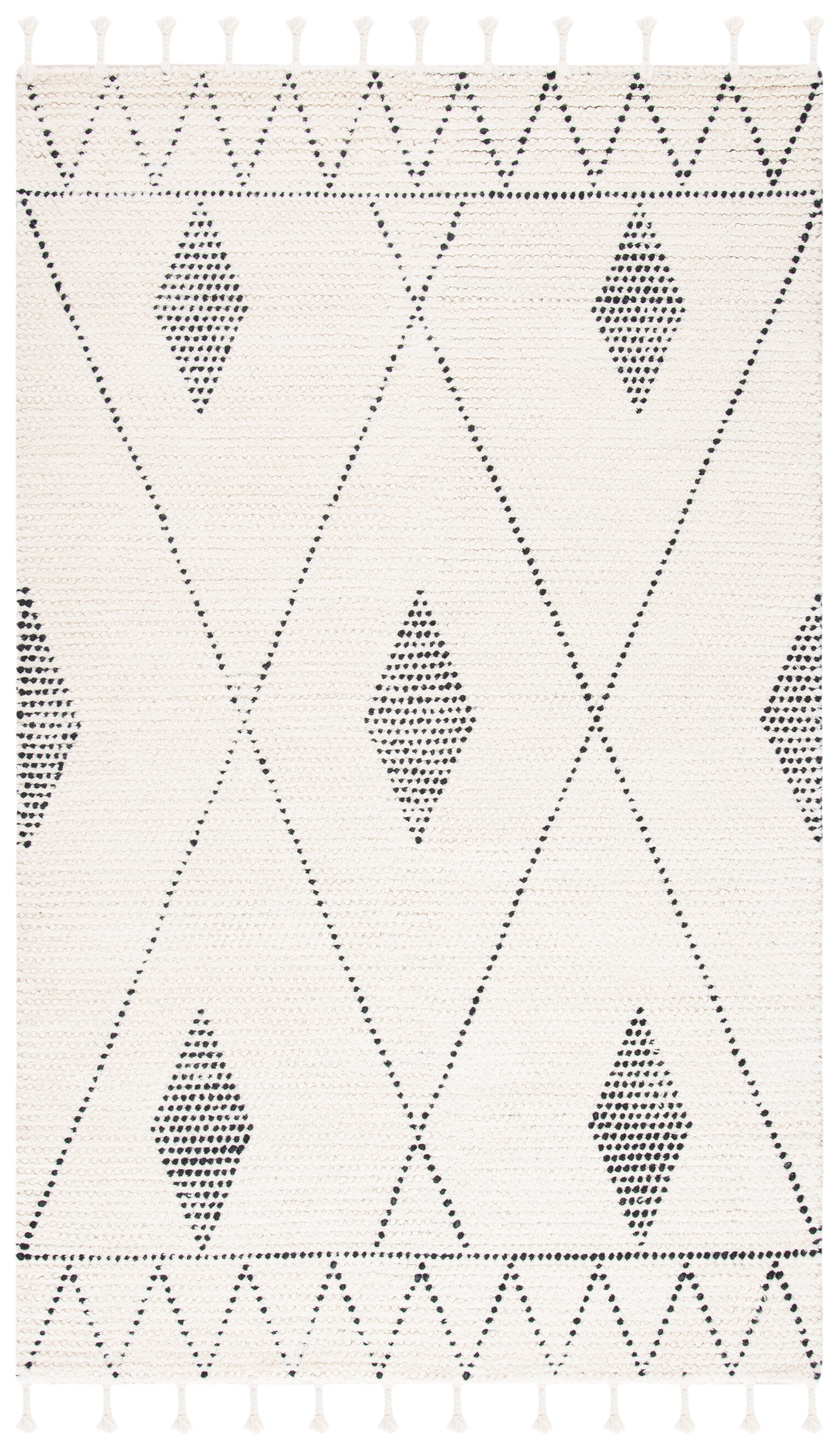Casablanca CSB489 Hand Woven Area Rug - Ivory/Black - 4'x6' - Safavieh.