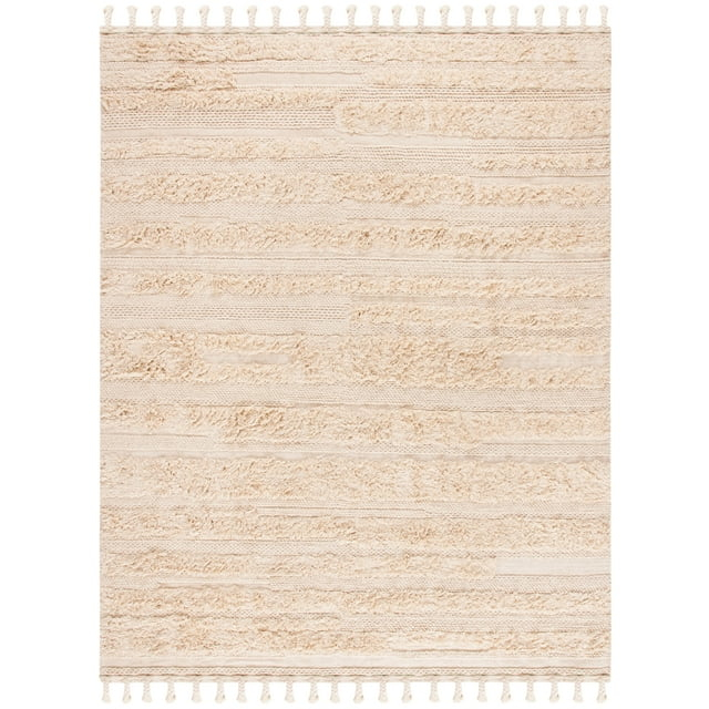 SAFAVIEH Casablanca Candida Striped Wool Area Rug, Beige, 9' x 12'