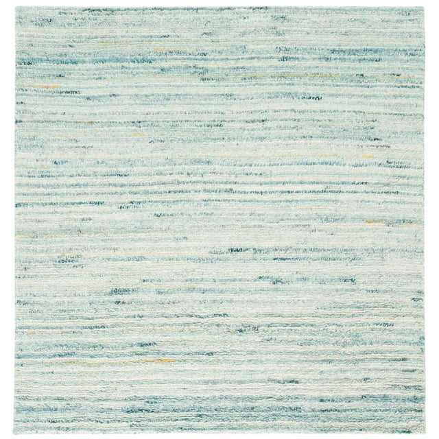 SAFAVIEH Casablanca Katharine Distressed Area Rug, Turquoise/Ivory, 6' x 6' Square
