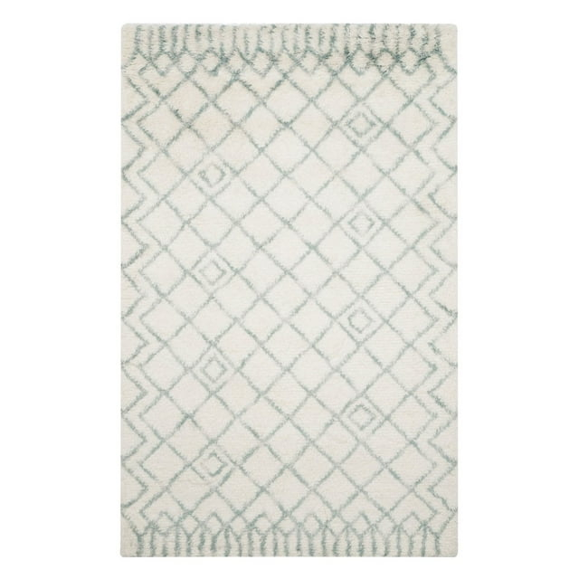 Casablanca CSB894 Hand Tufted Indoor Area Rug - Ivory/Blue - 4'x6' - Safavieh