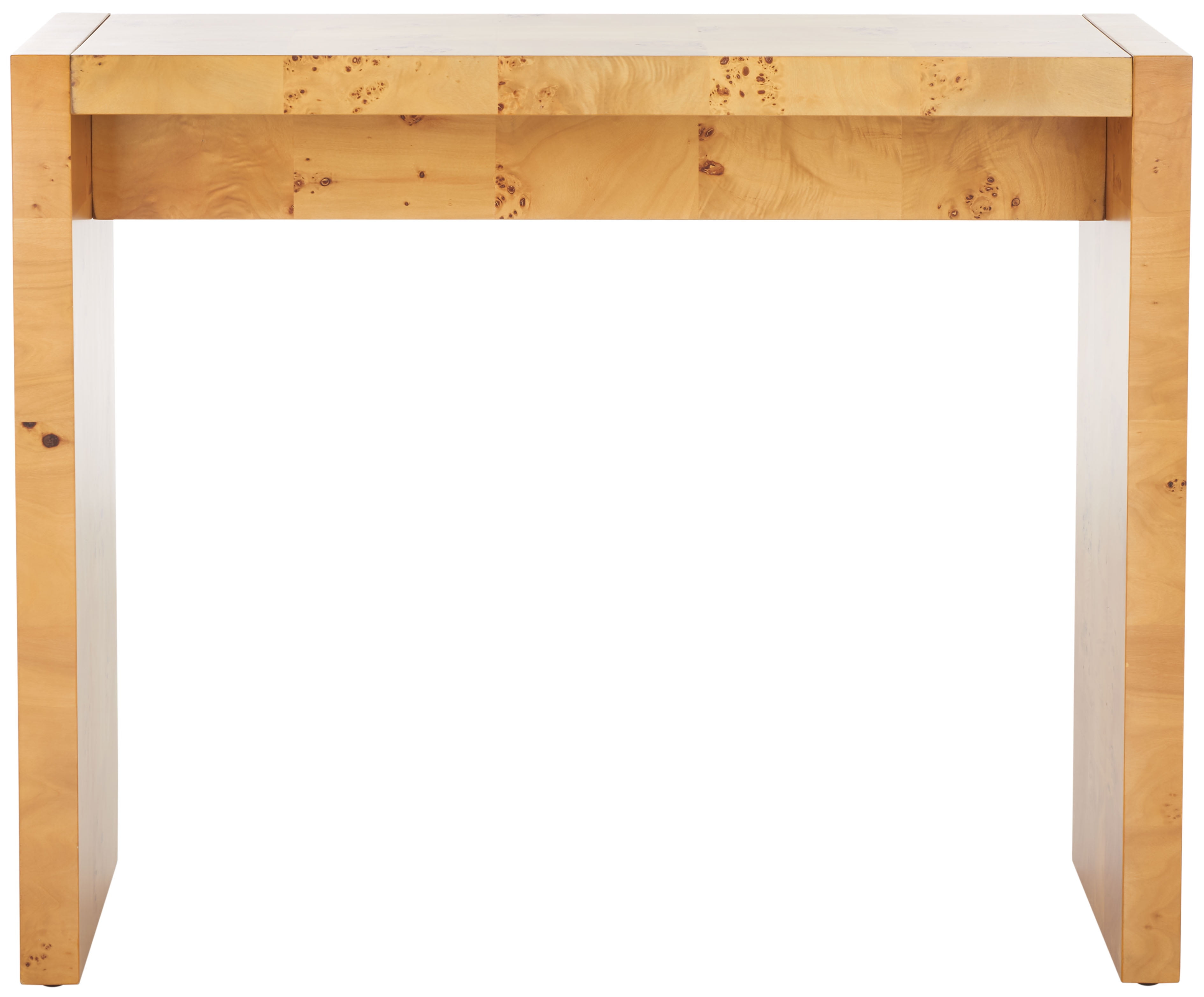 SAFAVIEH Cella Mission Natural Wood Rectangle Console Table (34 in. W x 11 in. D x 28 in. H)